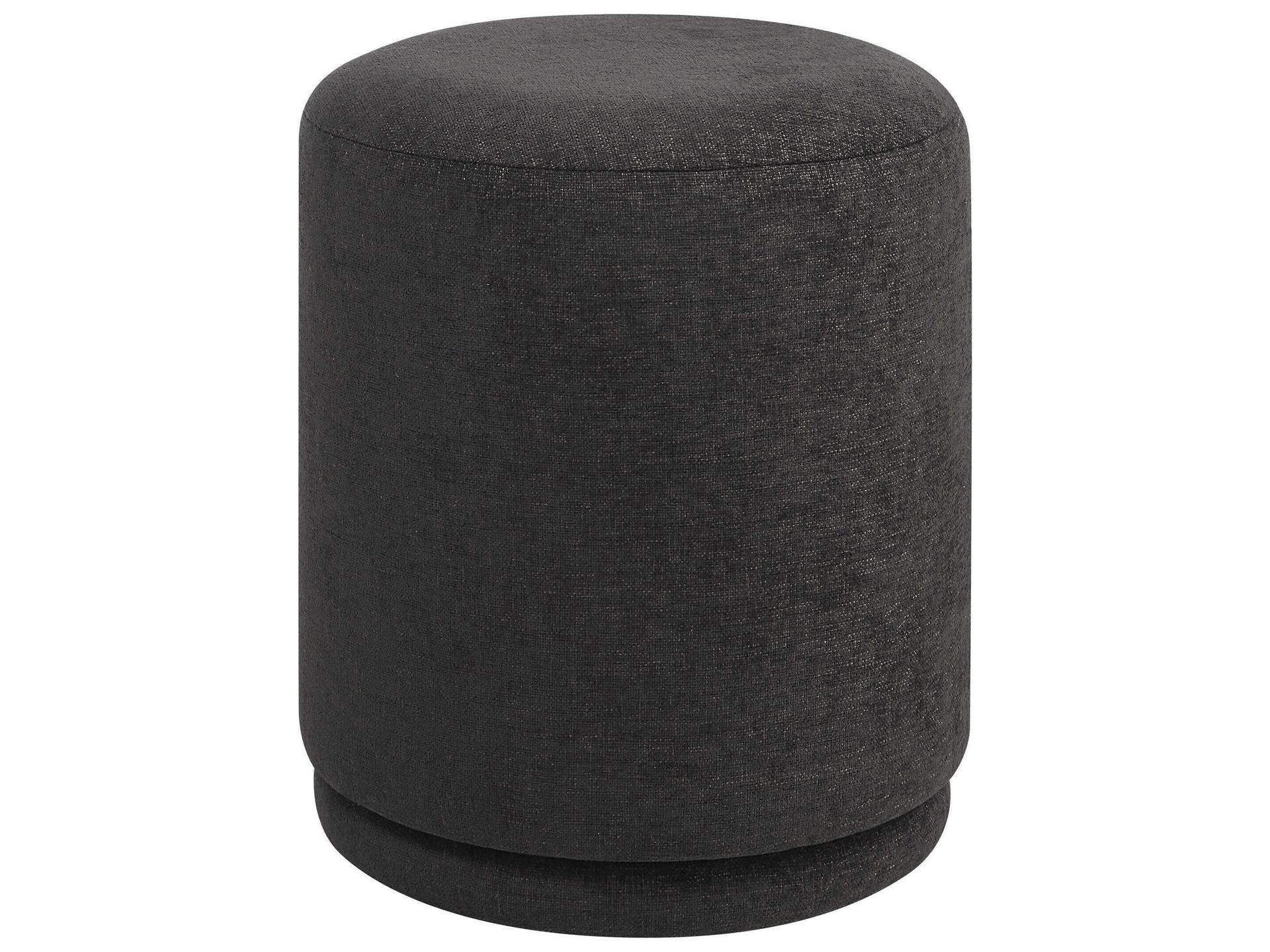 Hevea Dark Brown Upholstered Accent Stool