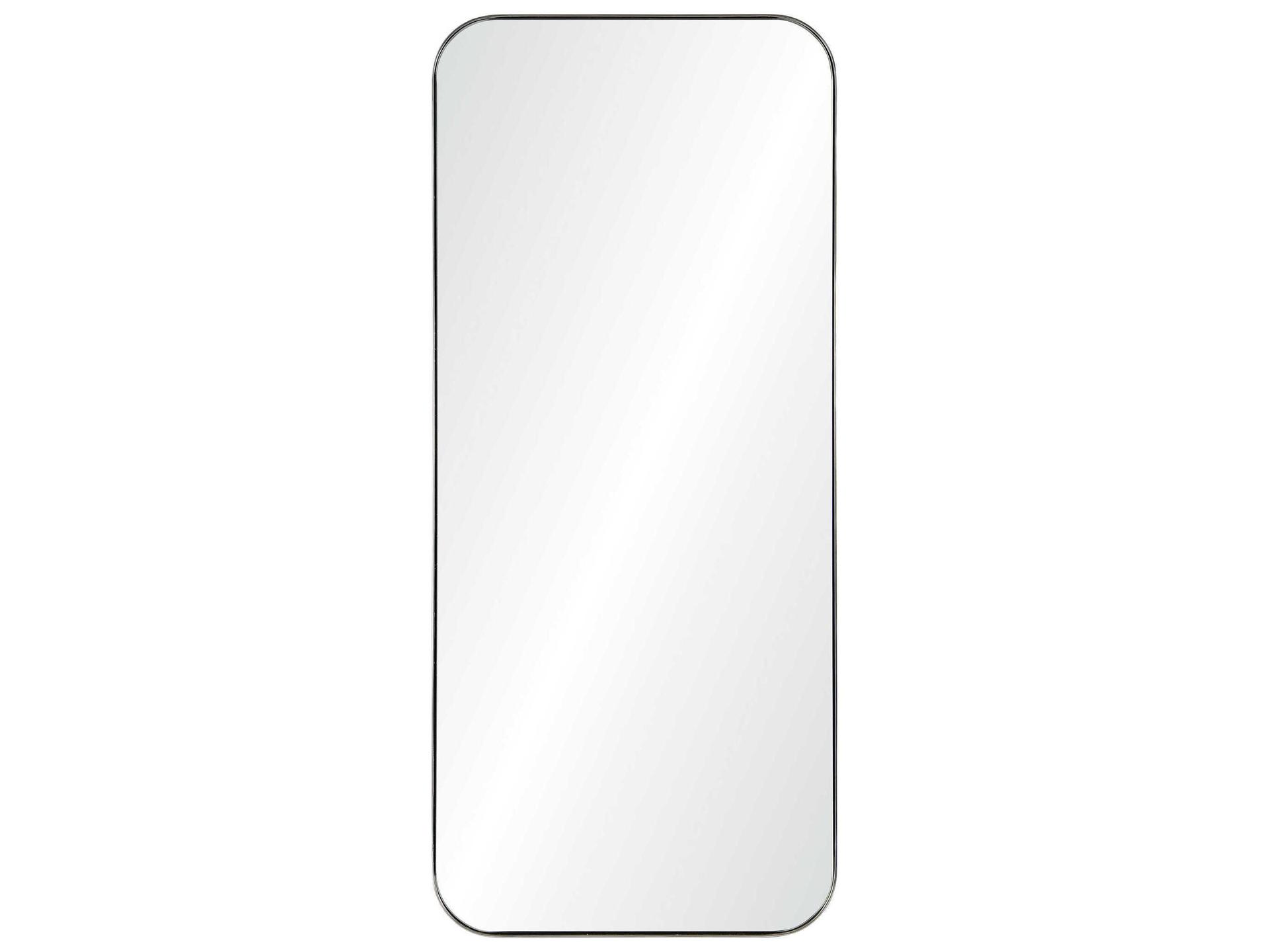 Delphinus Rectangle Wall Mirror with Satin Nickel Frame