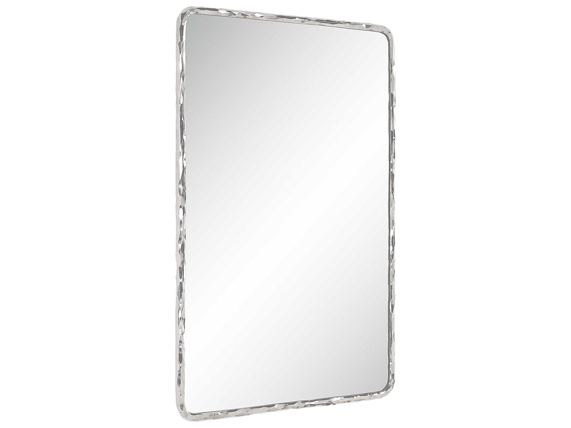 Renwil Pollonia Polished Nickel Rectangular Wall Mirror