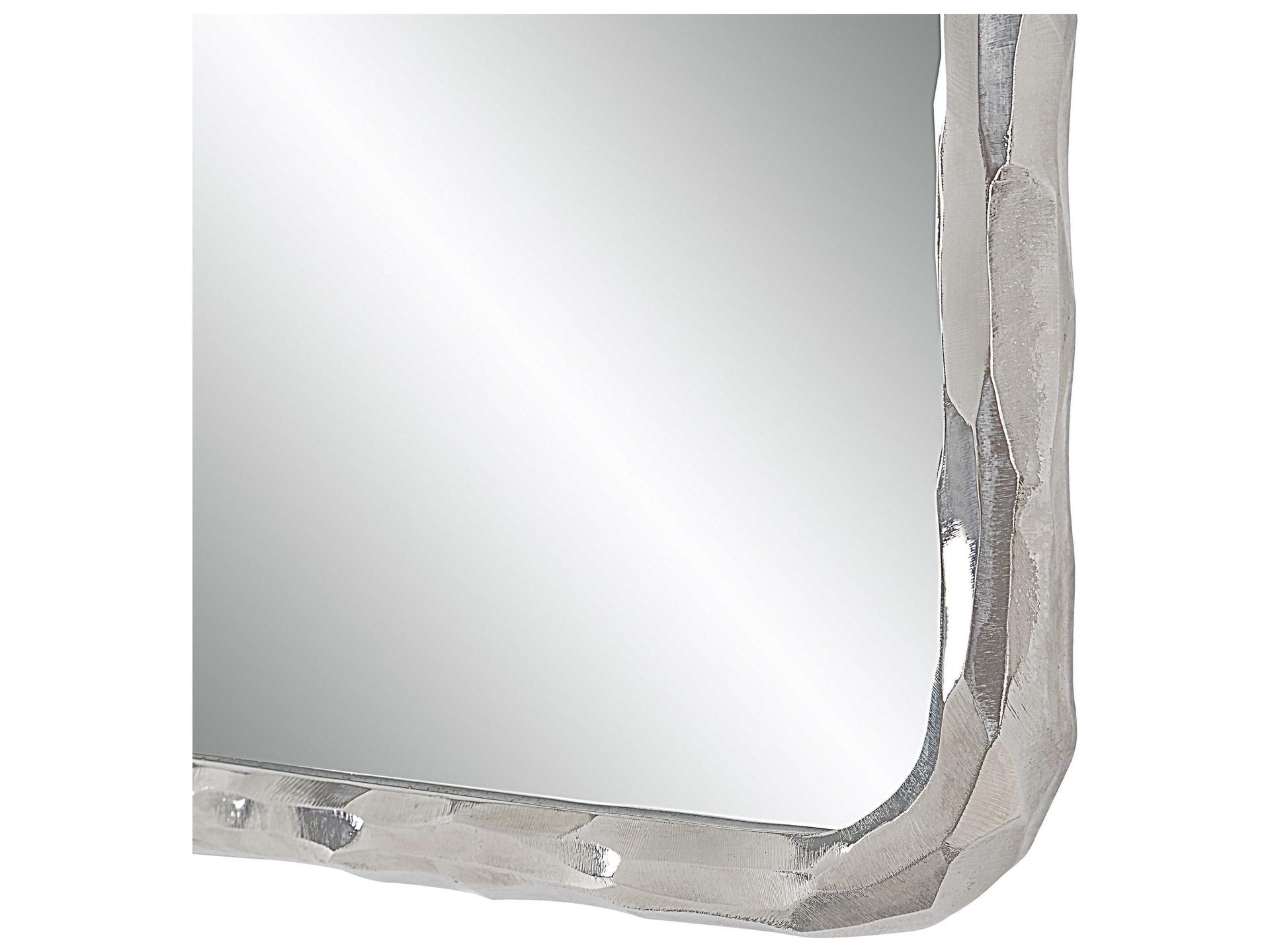 Renwil Pollonia Polished Nickel Rectangular Wall Mirror