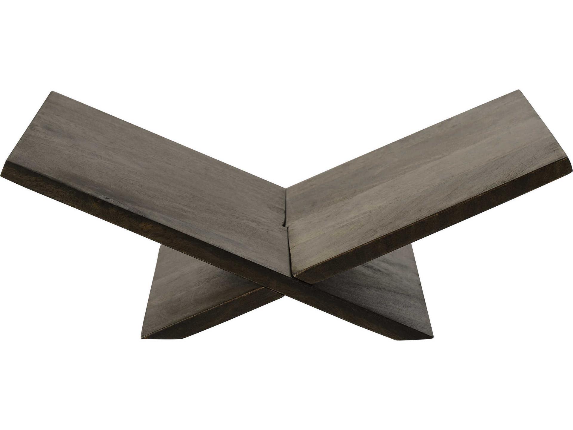 Ocra Mango Wood Decorative Book Holder Walnut Finish