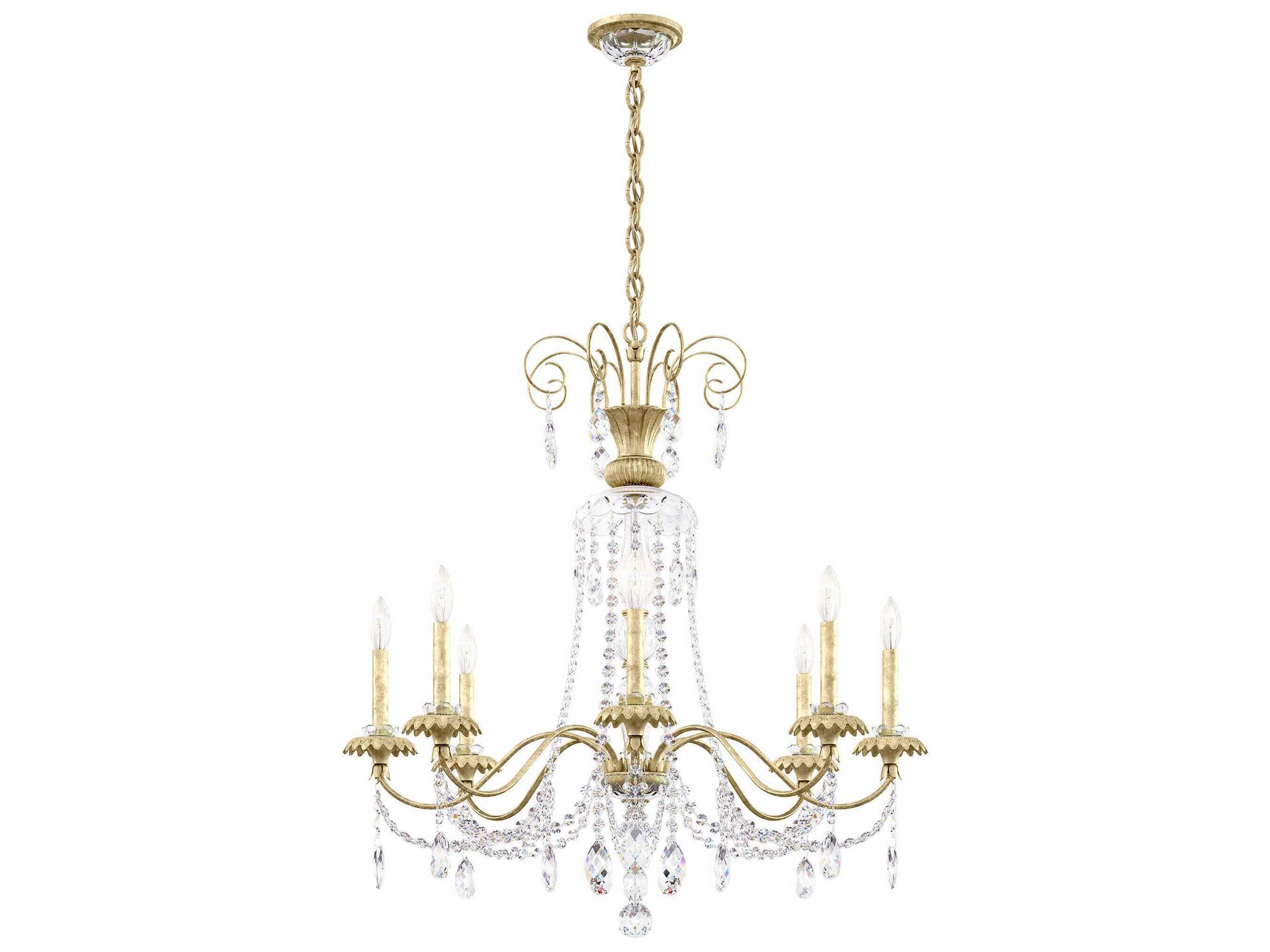 Helenia 8-Light Heirloom Silver Crystal Candelabra Chandelier