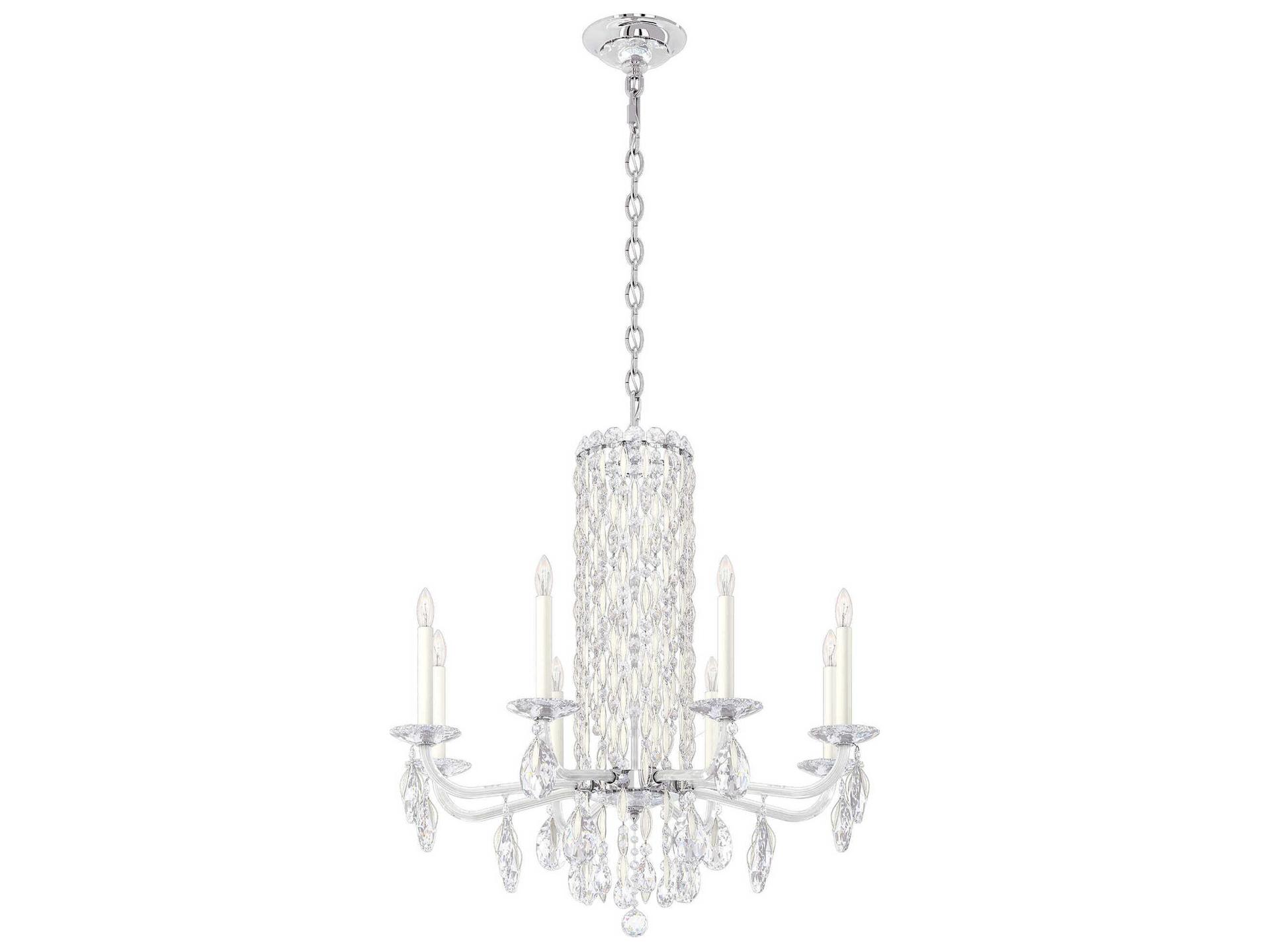 Sarella 8-Light Black Crystal Candelabra Chandelier