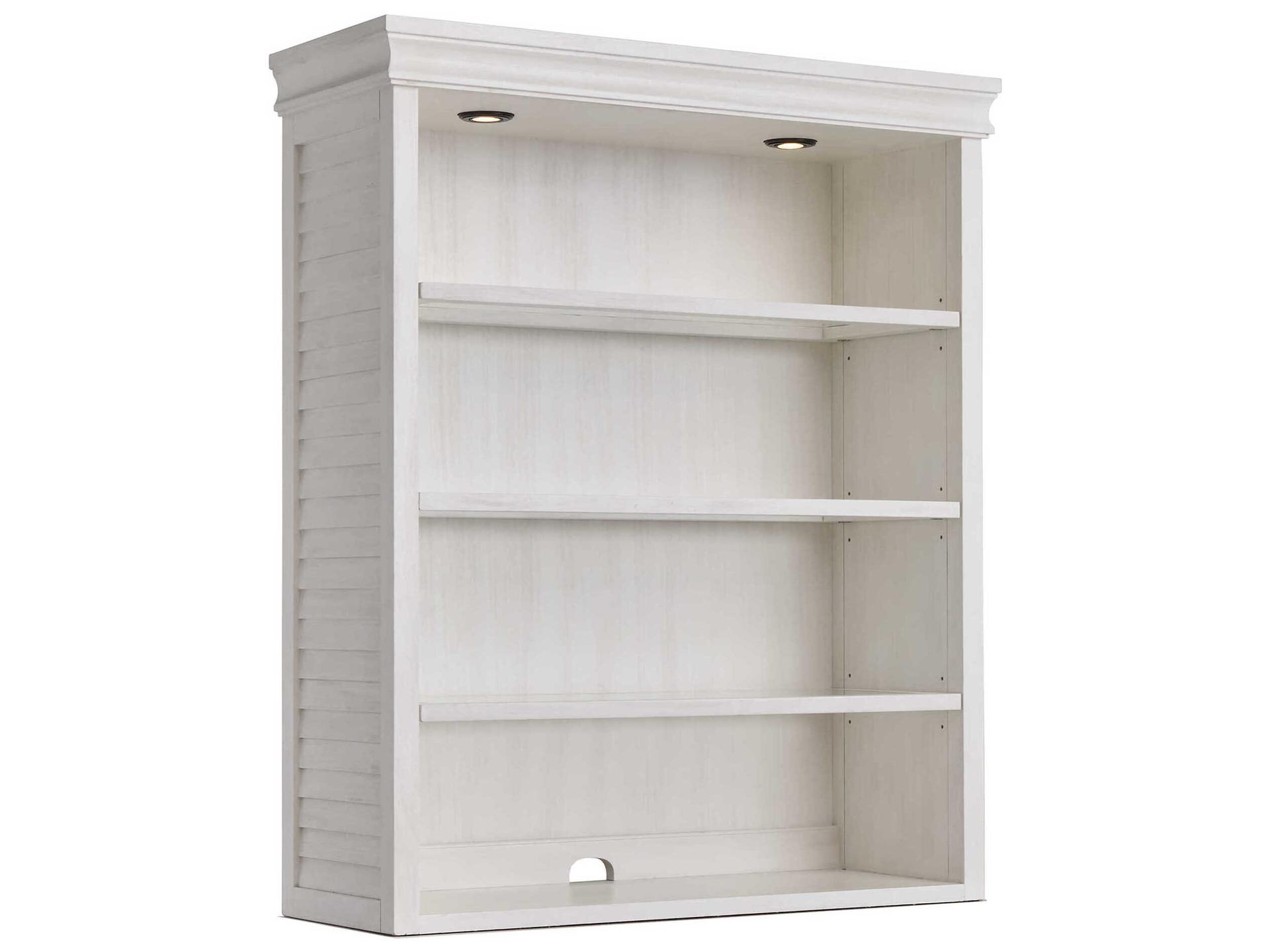 Sanibel Melbourne Display Deck with Adjustable Glass Shelves and LED Lighting in Shell White
