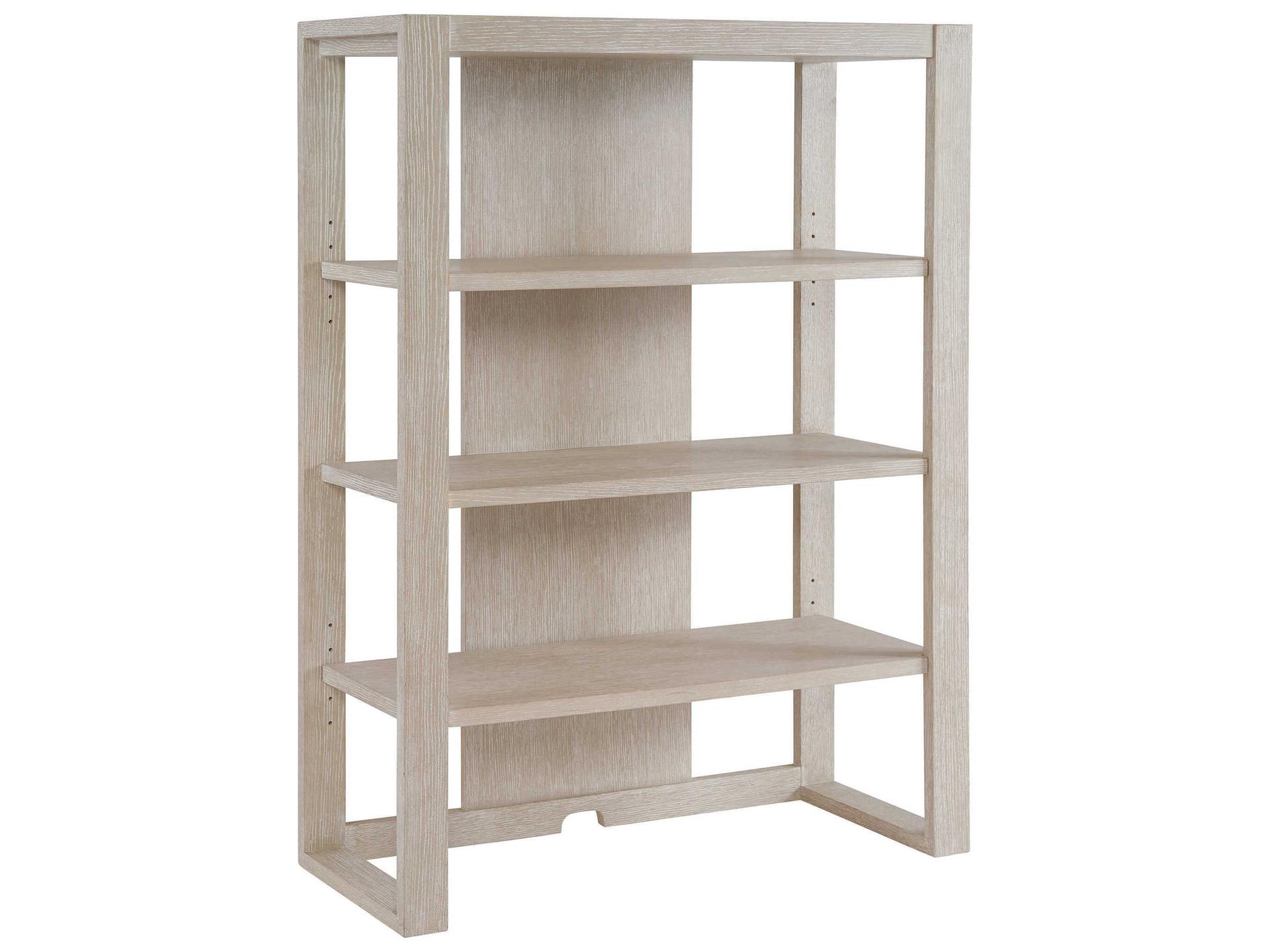 Silverstone Hewitt White Oak Office Hutch in Light Taupe with Ivory Ceruse