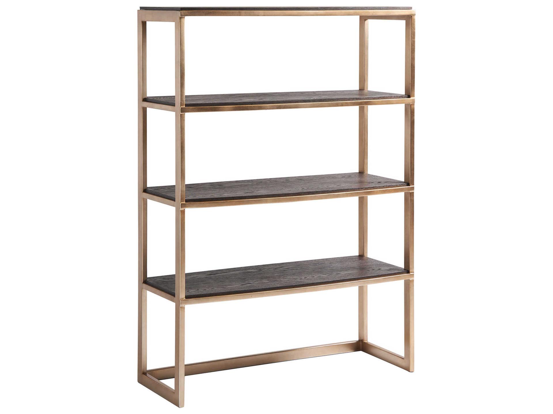 Windsor Park Carson Deck 3-Shelf Bookcase in Mocha and Warm Silver Leaf