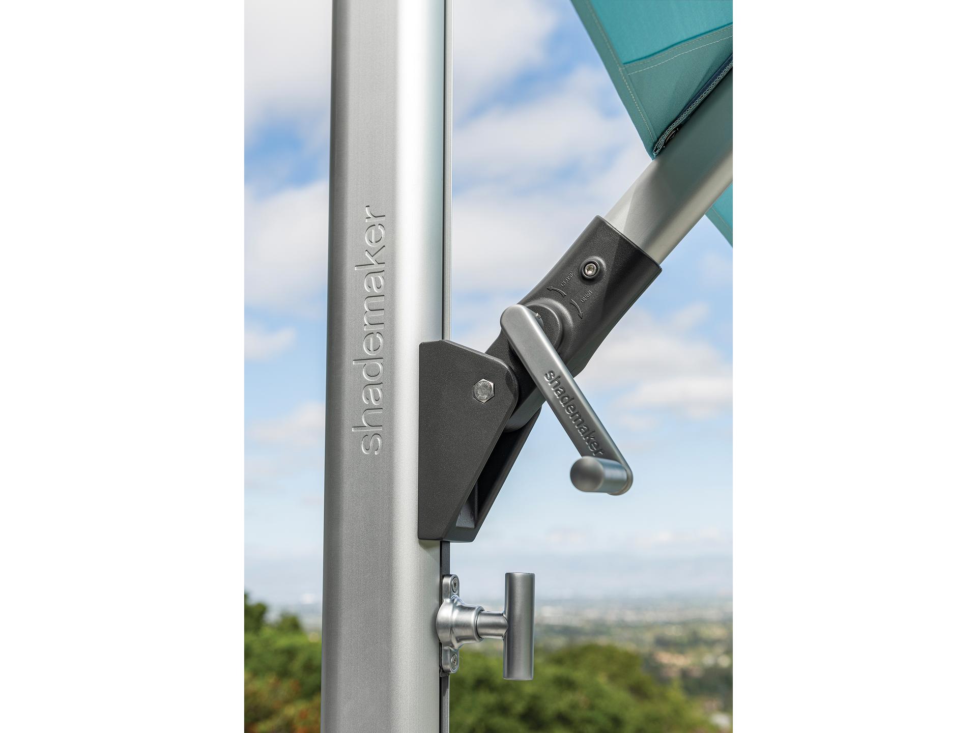 Shademaker Solaris Aluminum 11.5 Foot Octagon Crank Lift Outdoor Patio Umbrella