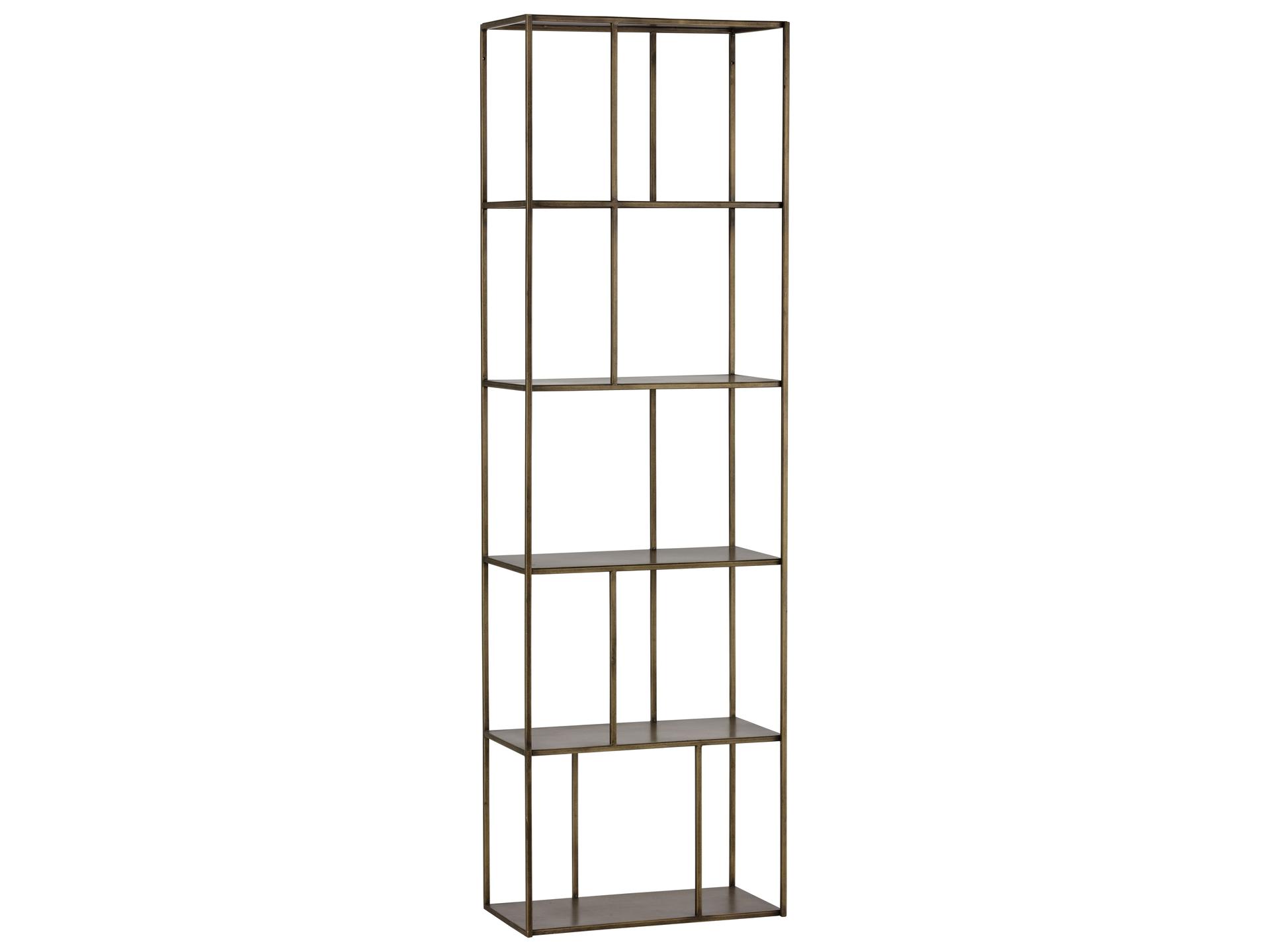 Mixt Bookcase in Gold Antique Brass