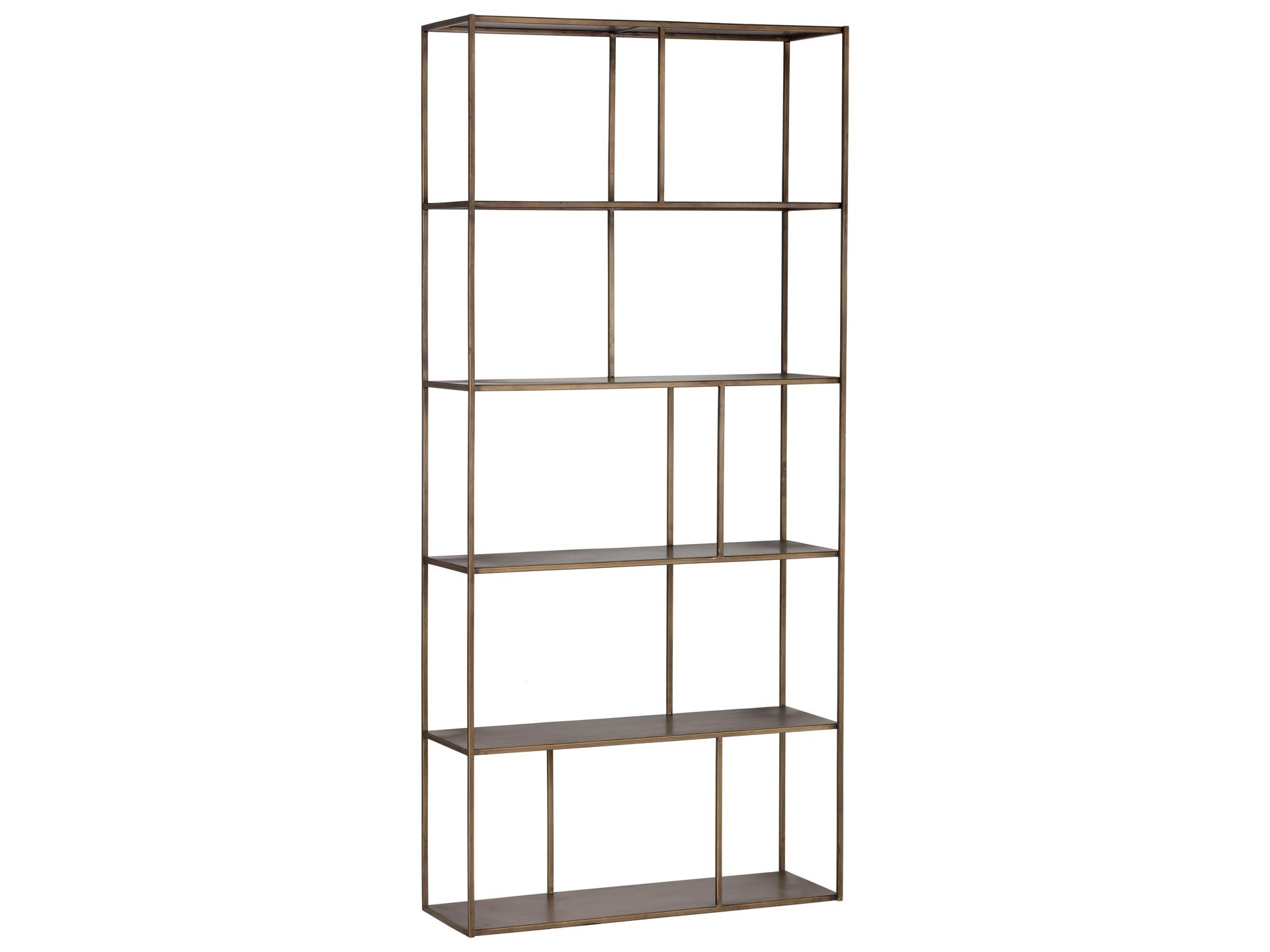 Sunpan Mixt Gold Antique Brass Bookcase