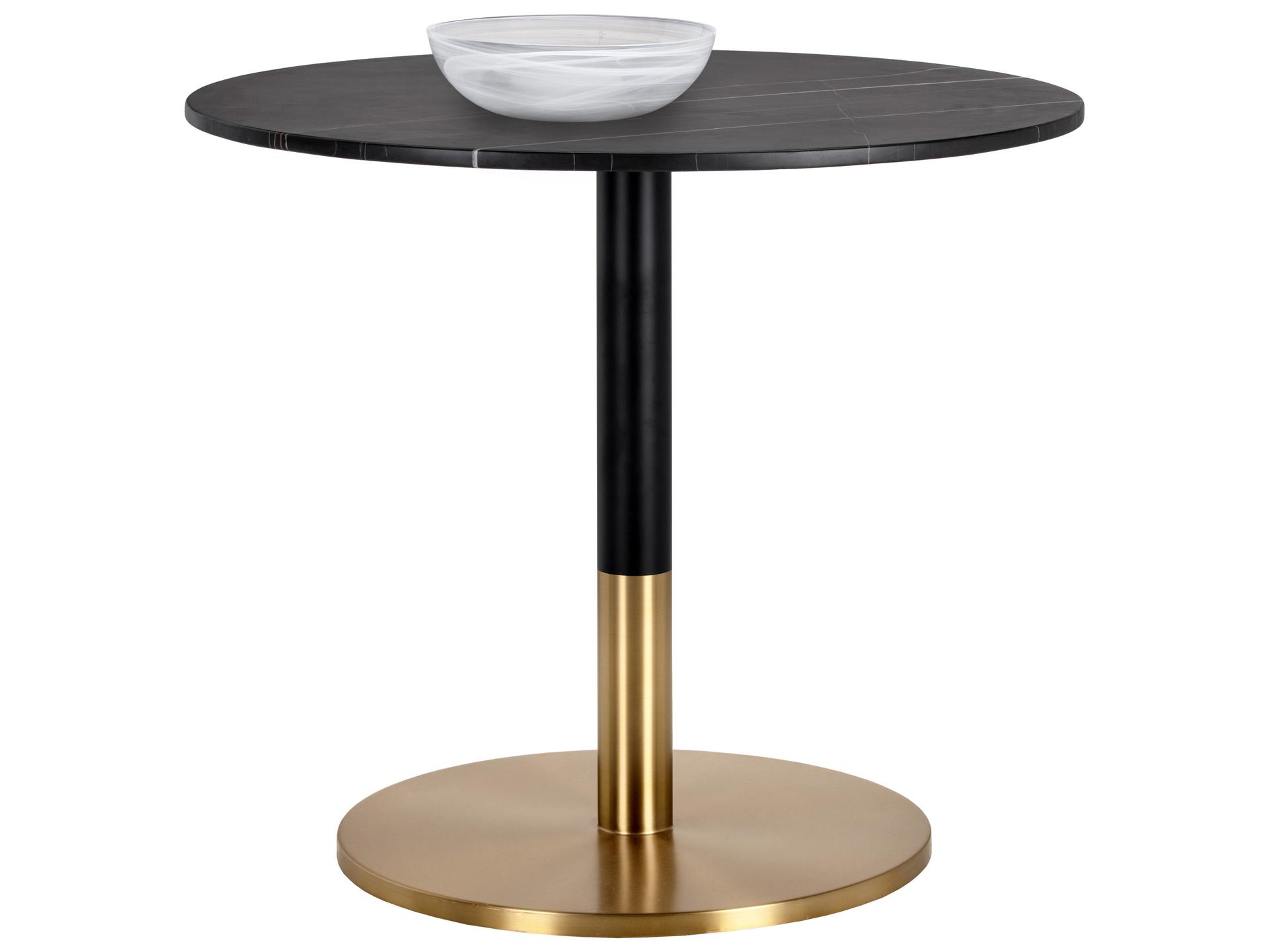 Massie Bistro Table Round Black Marble