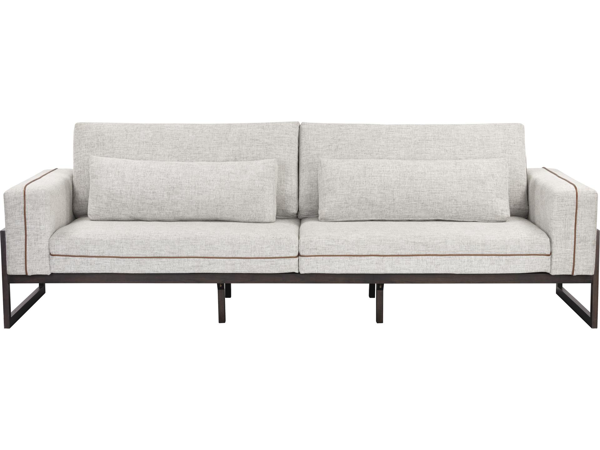 Mixt Belinda Vintage Camel Dark Brown Gray Upholstered Sofa