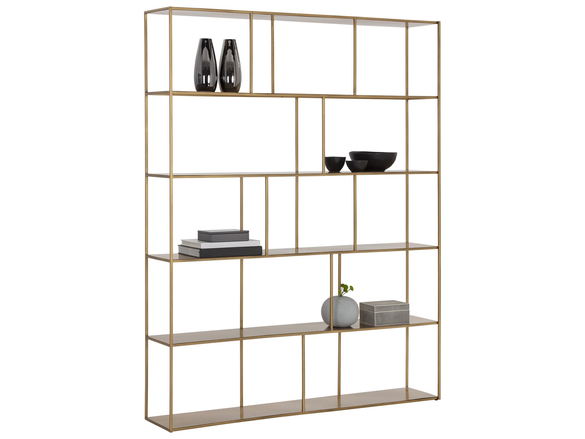 Mixt Antique Brass Bookcase