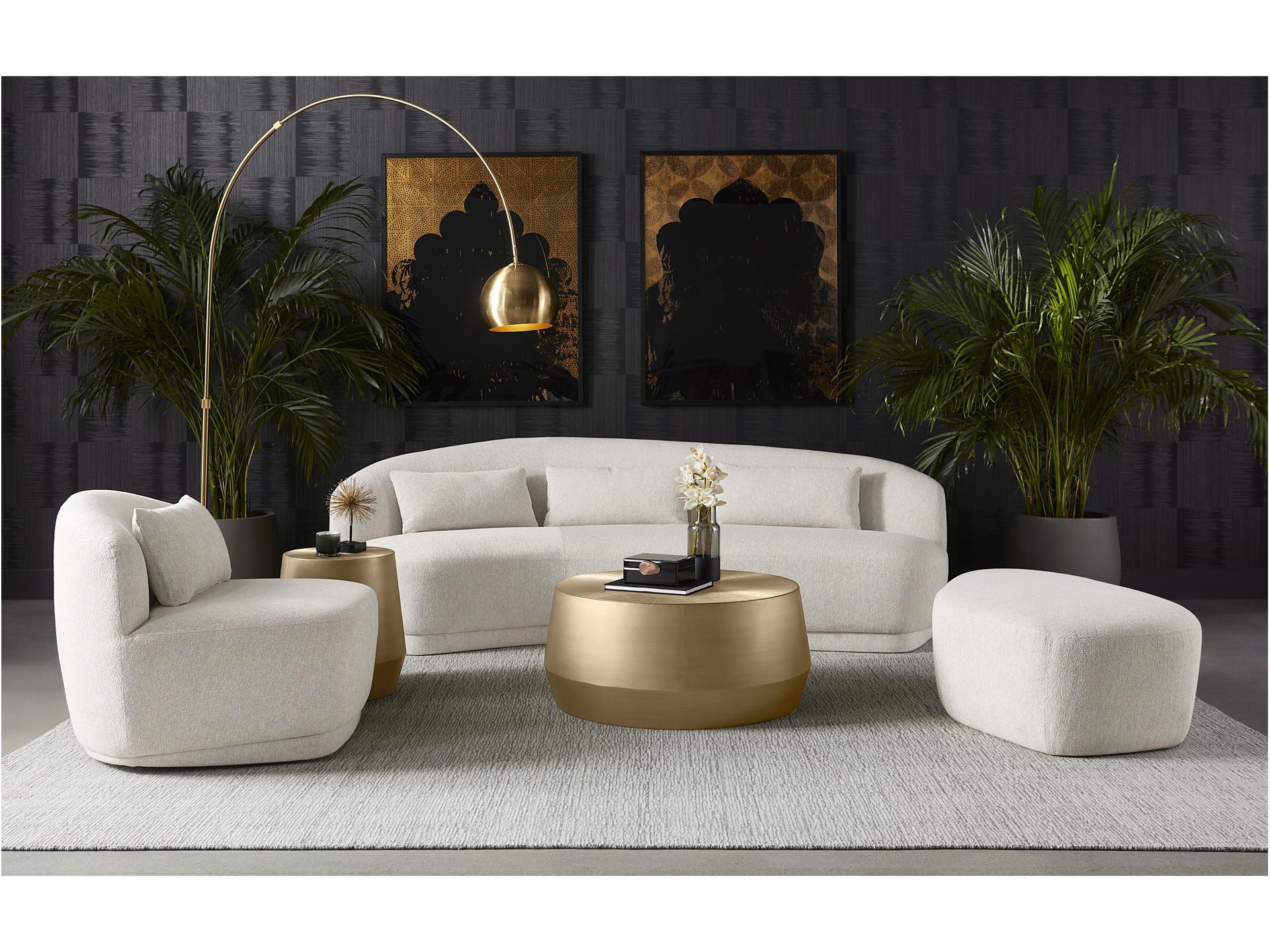 Sunpan Vern Brass Floor Lamp