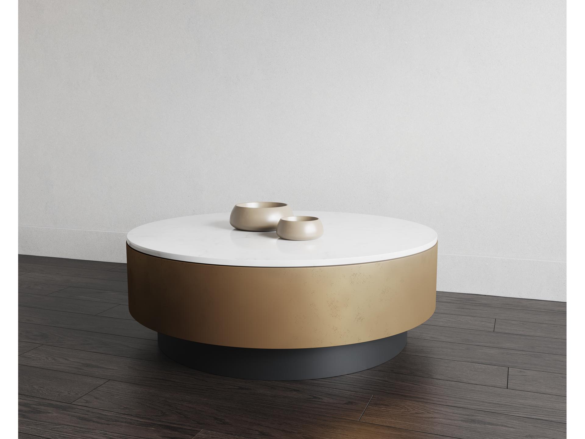 Zelda Coffee Table Round Marble Top