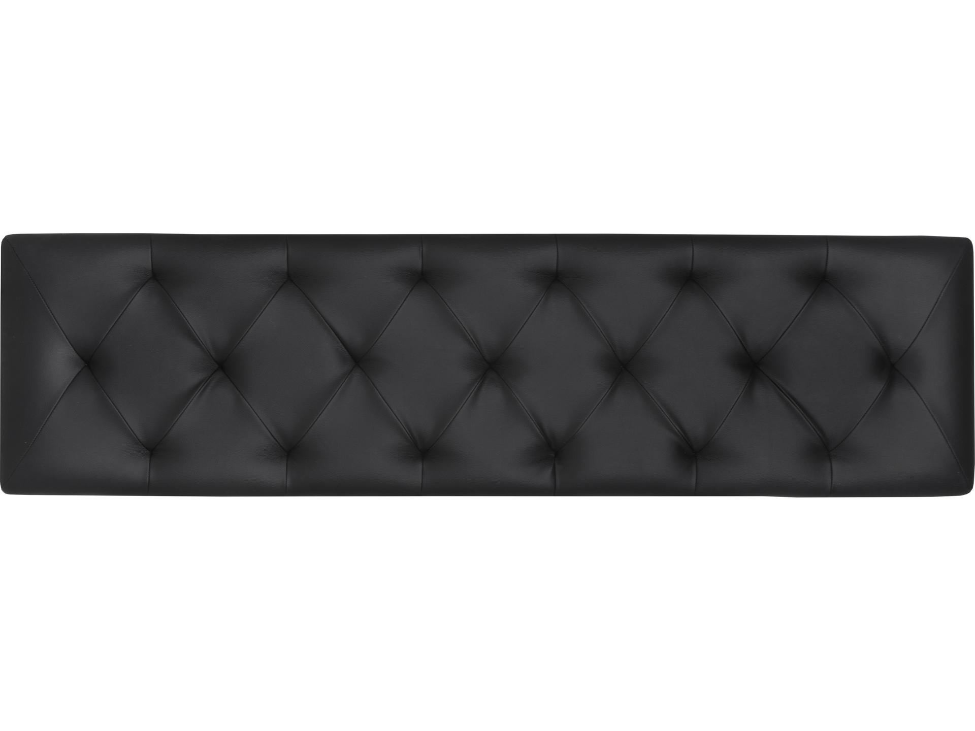 Sunpan Staten Black Faux Leather Accent Bench