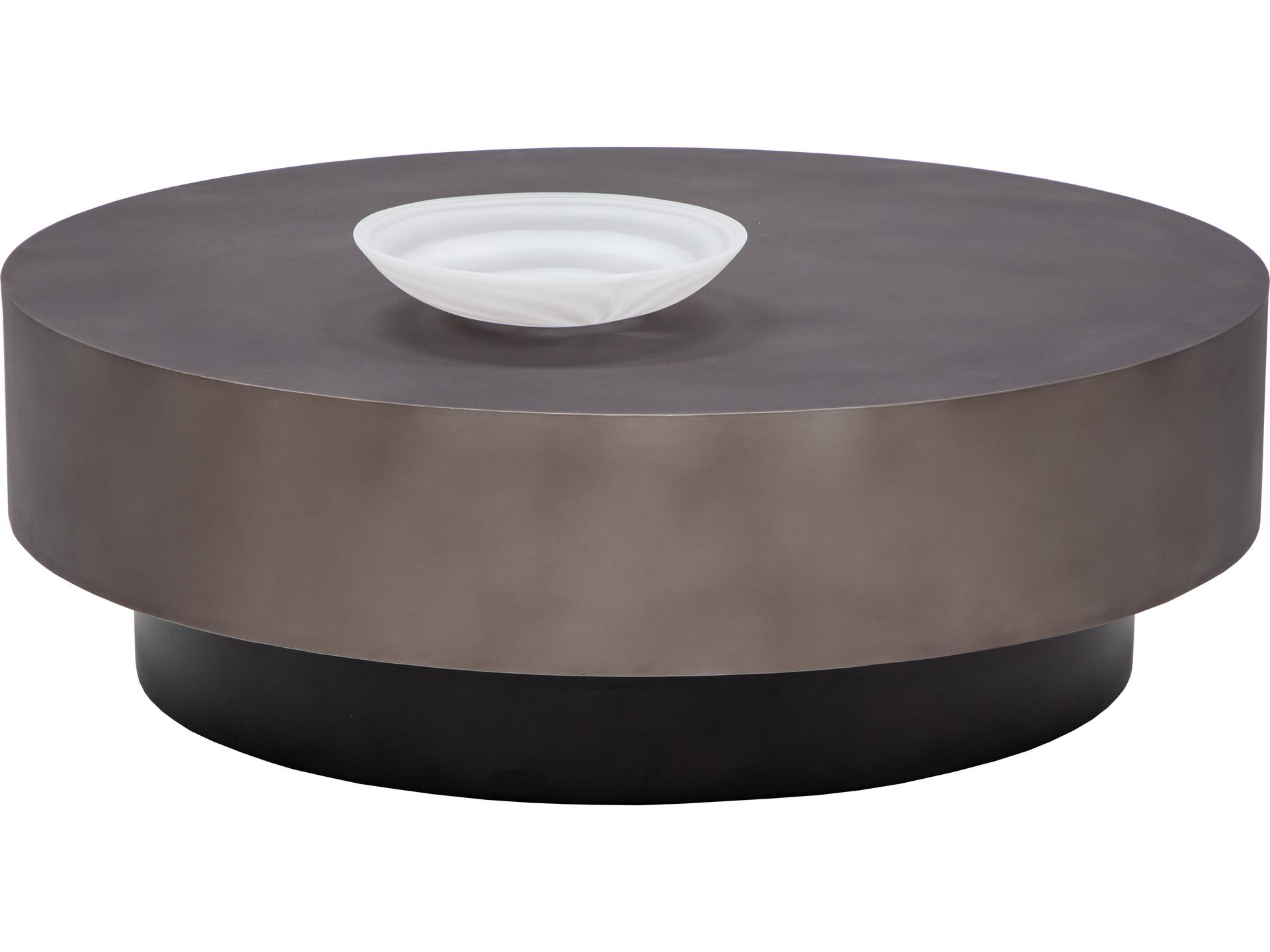 Bernaby Round Gunmetal Black Coffee Table