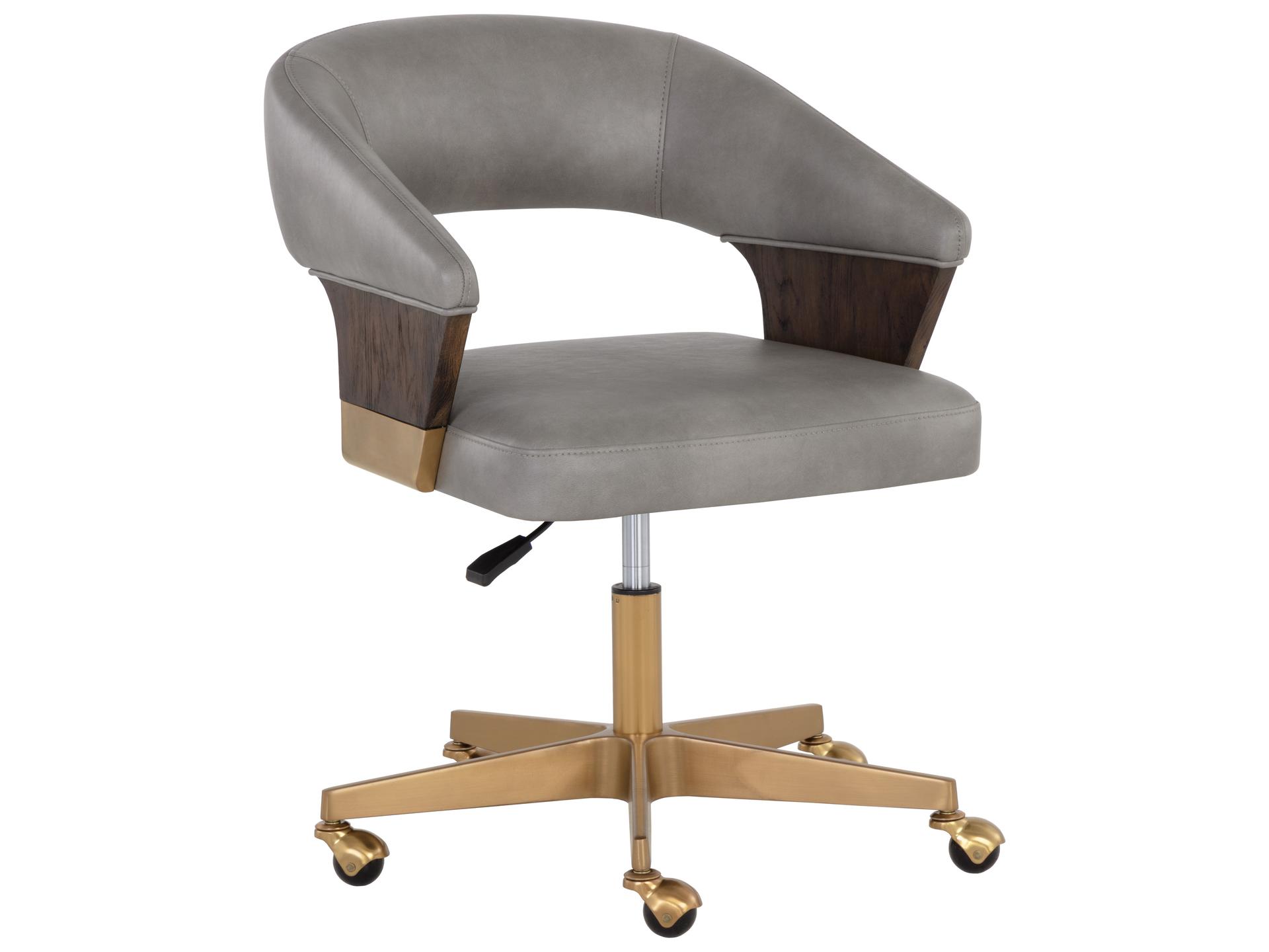 Leonce Office Chair in Bravo Metal Faux Leather
