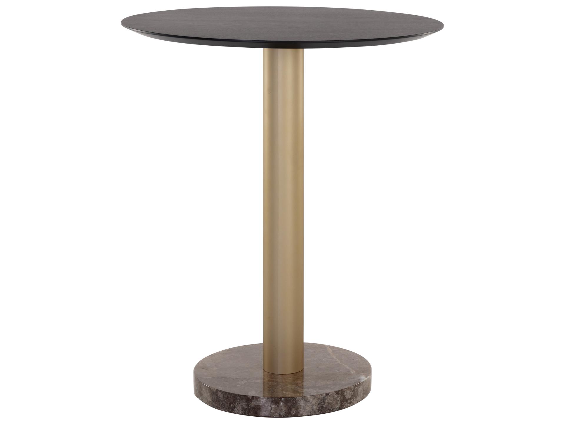 Monaco Grey Round Wood Bar Table