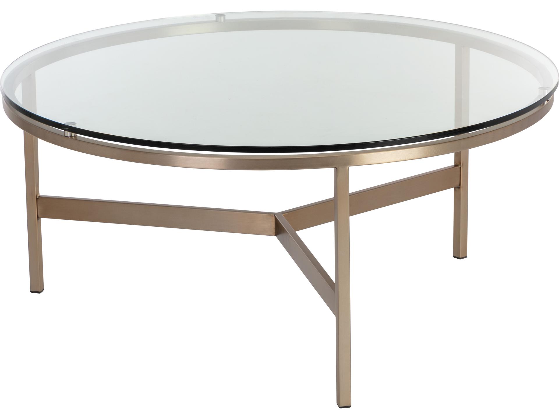 Flato Coffee Table Antique Brass Glass Top