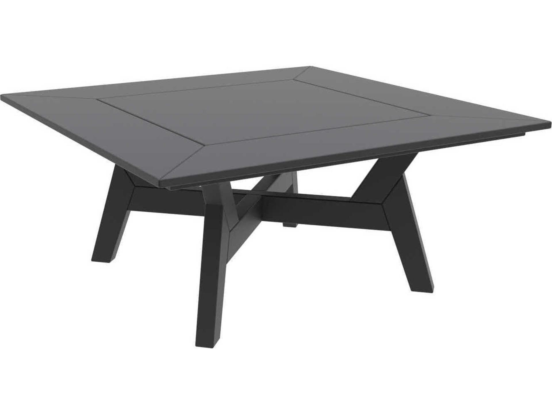 Seaside Casual Dex Recycled Plastic Square Outdoor Chat Table