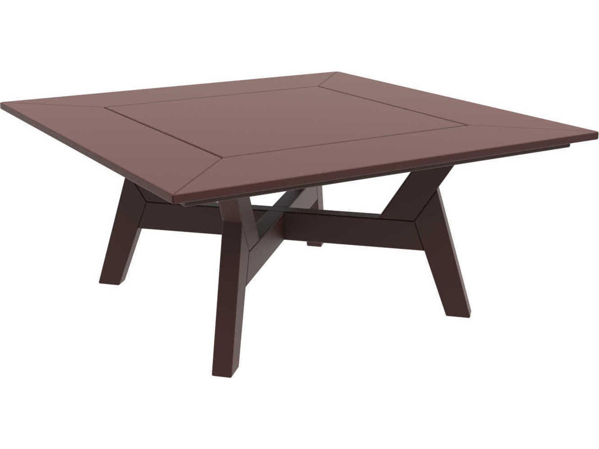 Seaside Casual Dex Recycled Plastic Square Outdoor Chat Table