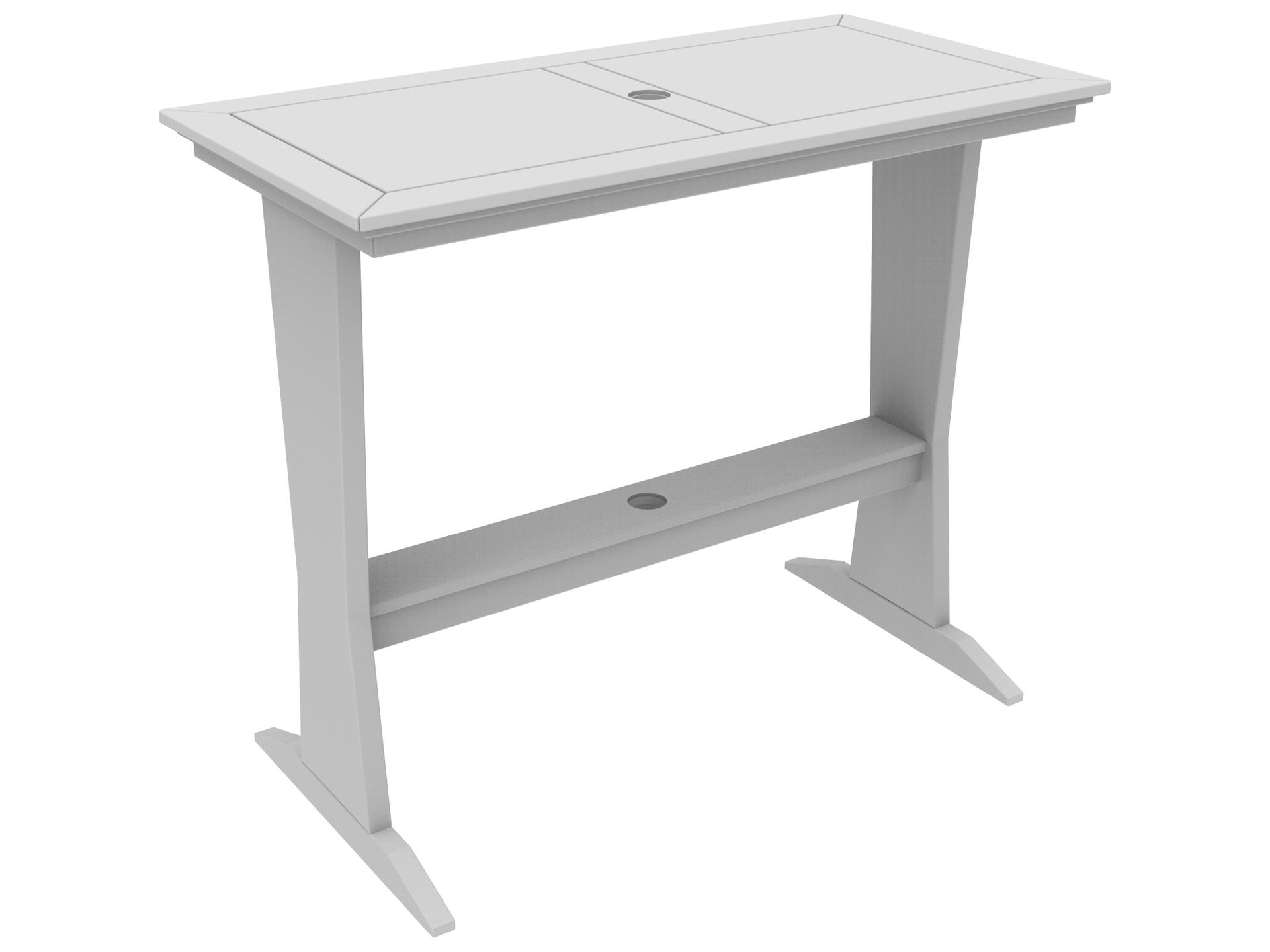 Seaside Casual Sym Recycled Plastic Rectangular Patio Bar Table