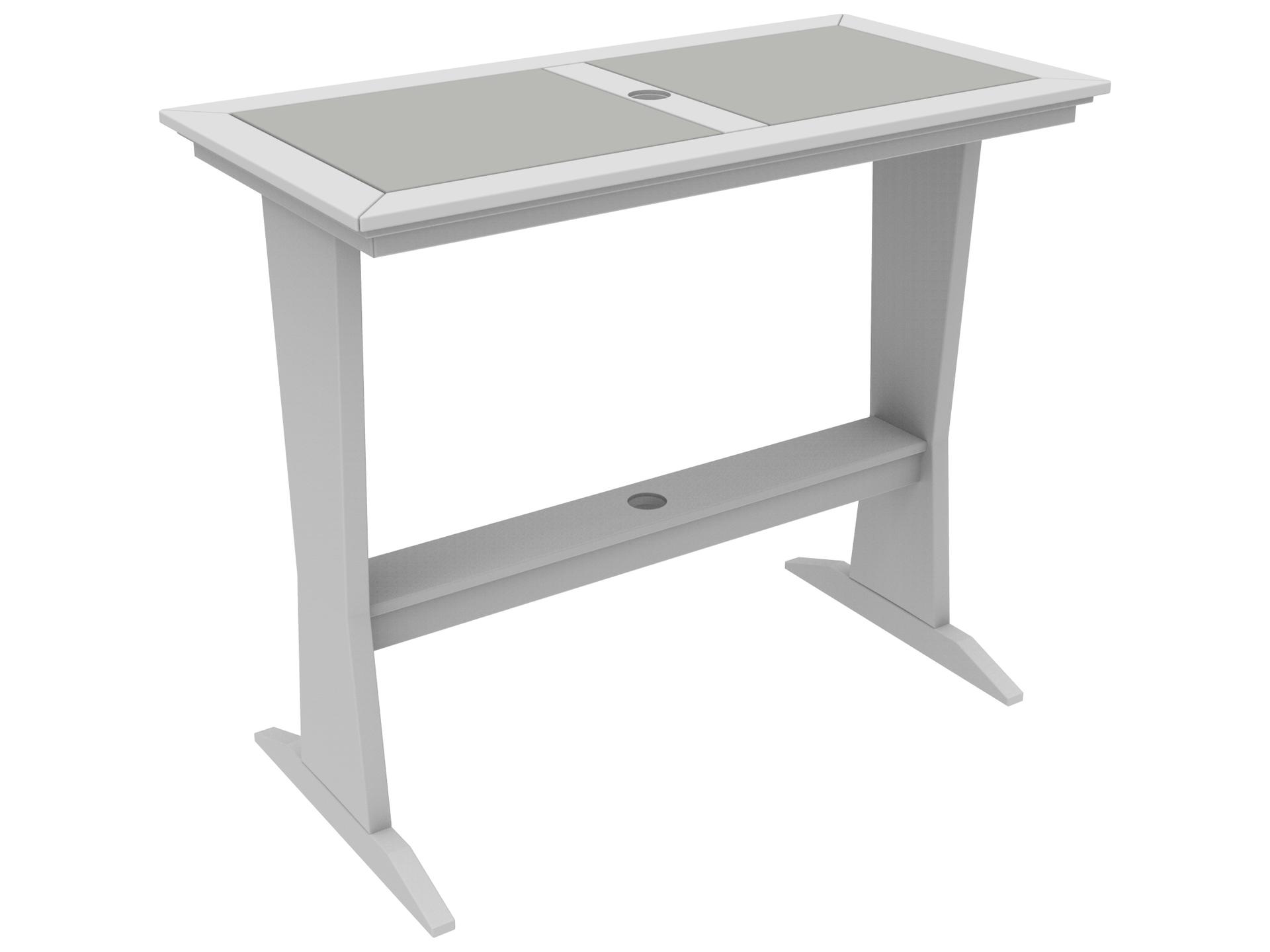 Seaside Casual Sym Recycled Plastic Rectangular Patio Bar Table