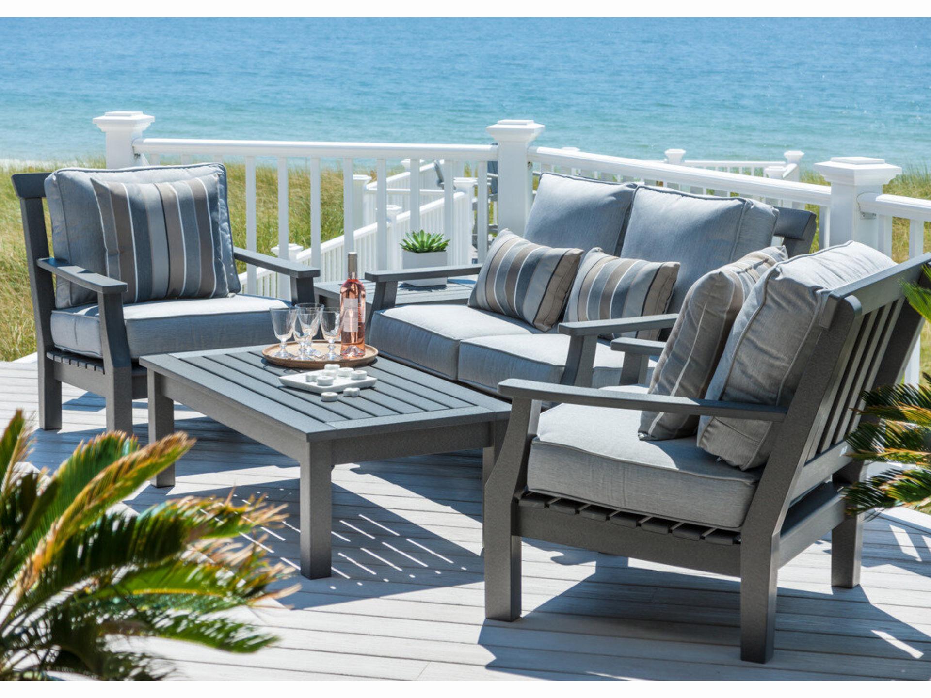 Nantucket Recycled Plastic Cushion Patio Lounge Set