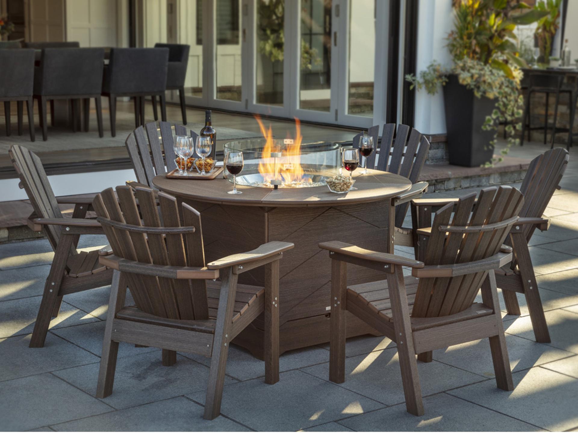 Shellback Adirondack Recycled Plastic Patio Dining Set