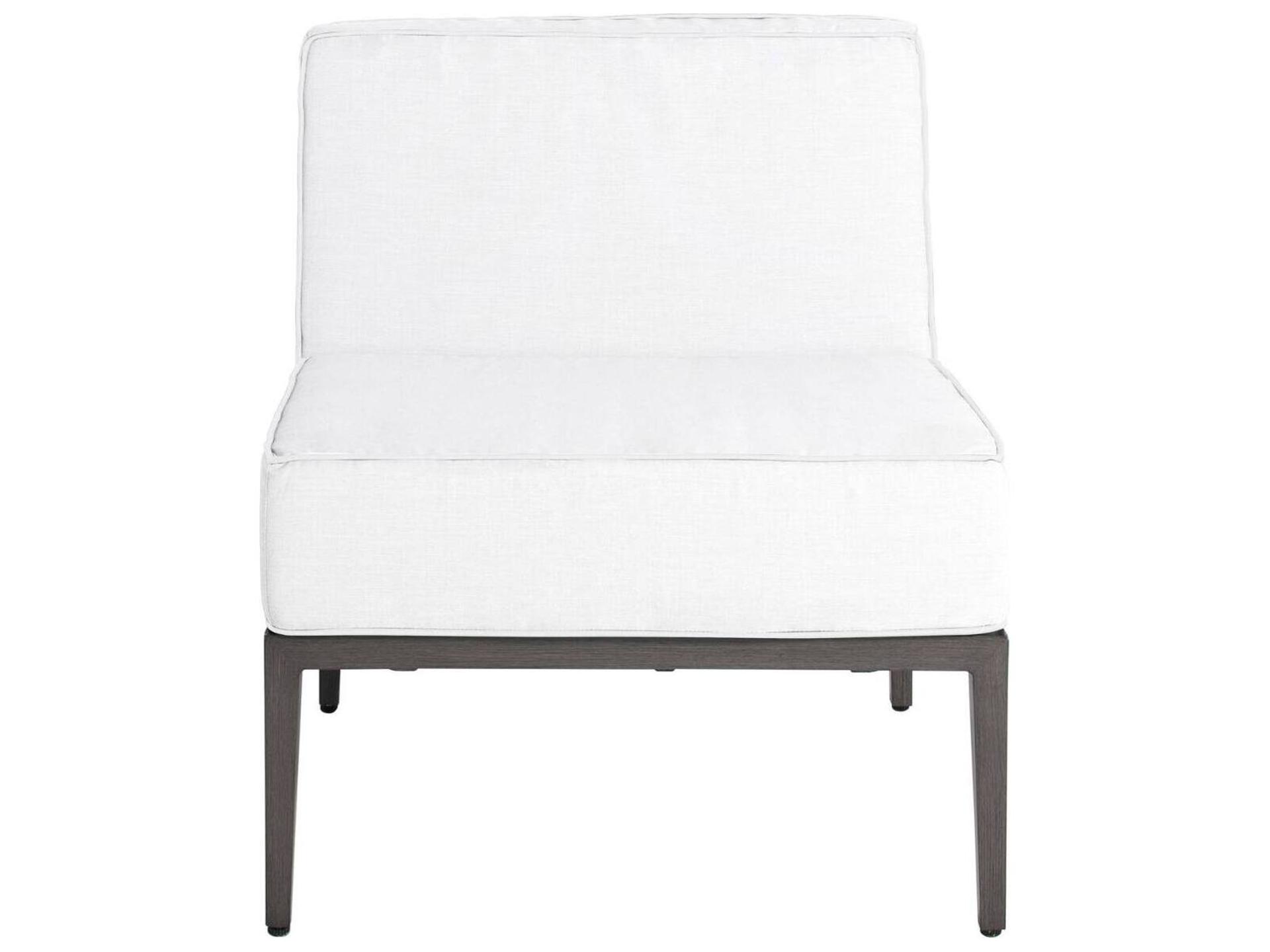 Summer Classics Santa Barbara Aluminum Slate Grey Slipper Modular Outdoor Lounge Chair