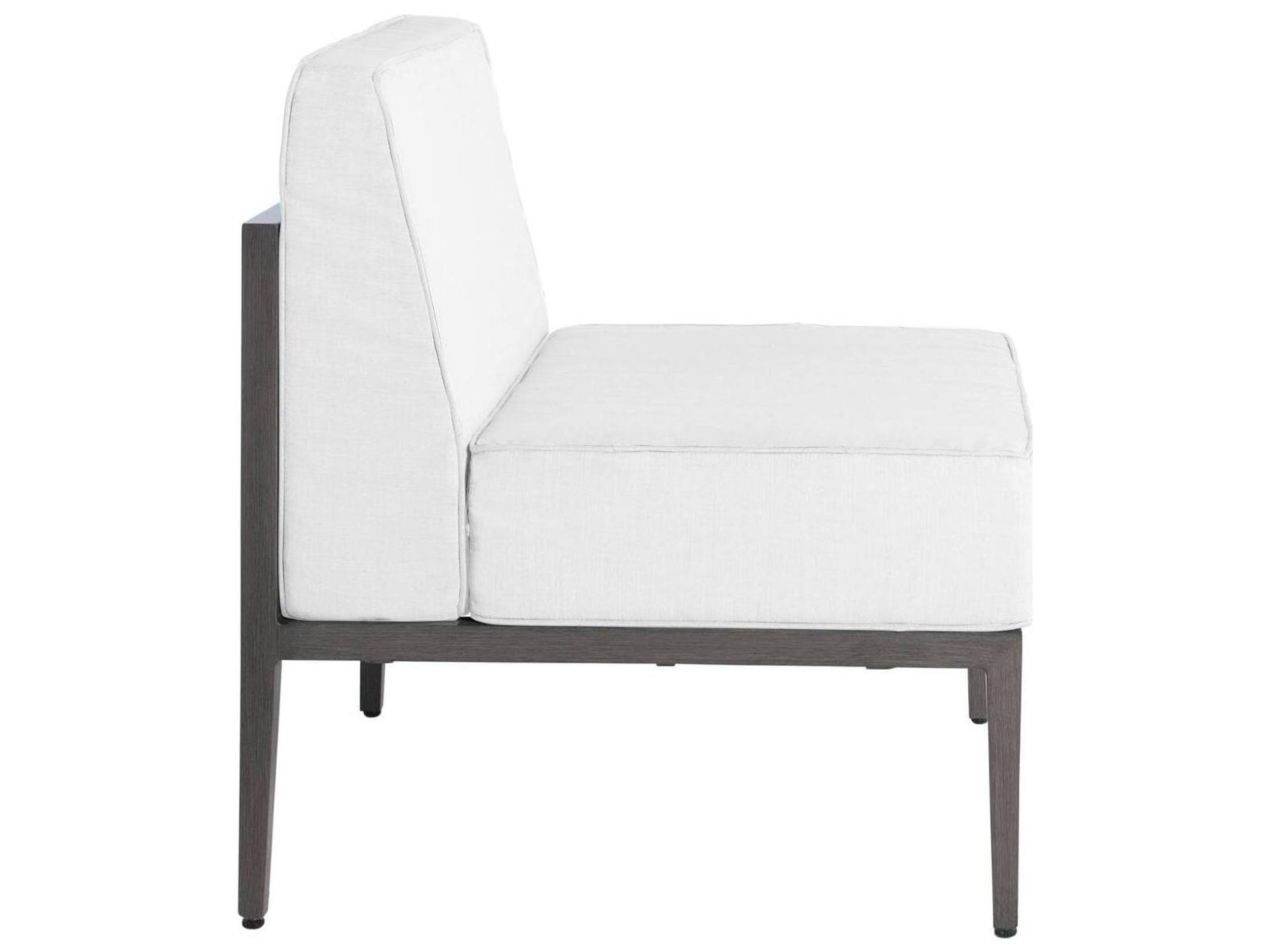 Summer Classics Santa Barbara Aluminum Slate Grey Slipper Modular Outdoor Lounge Chair