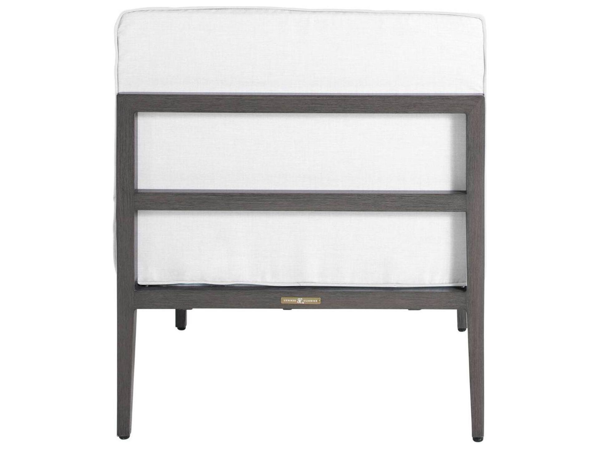 Summer Classics Santa Barbara Aluminum Slate Grey Slipper Modular Outdoor Lounge Chair