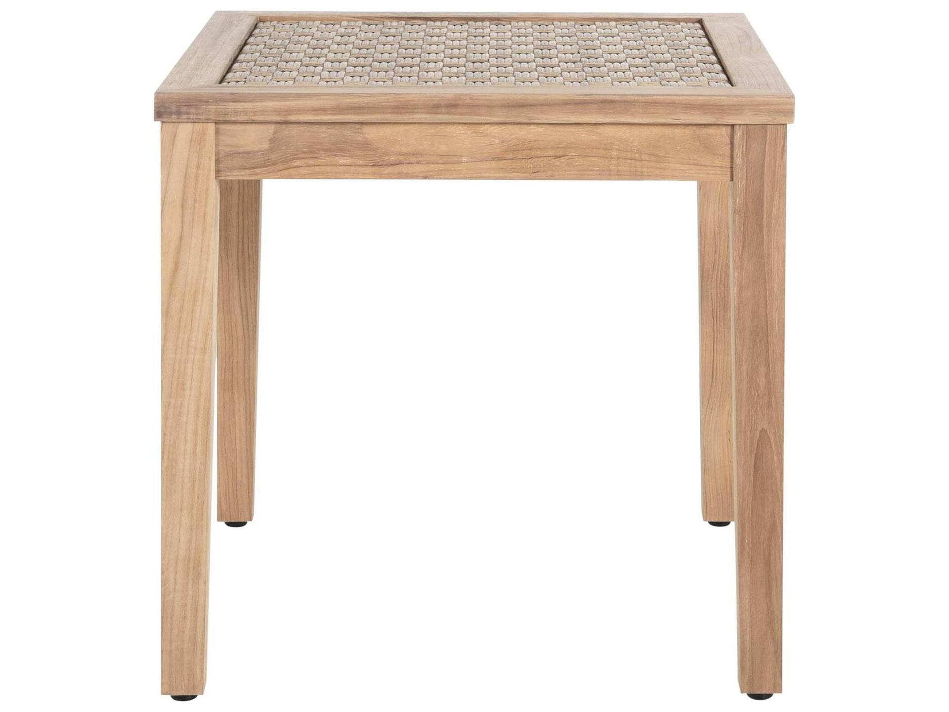 Summer Classics Savannah Teak Natural Square Outdoor Patio End Table