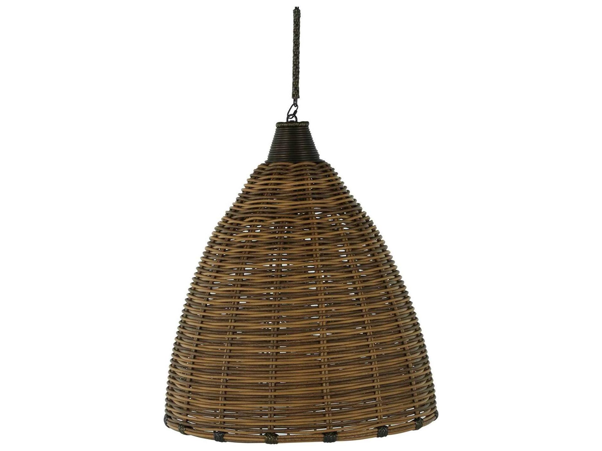 Prescott Resin Wicker Mahogany/Chestnut Outdoor Chandelier