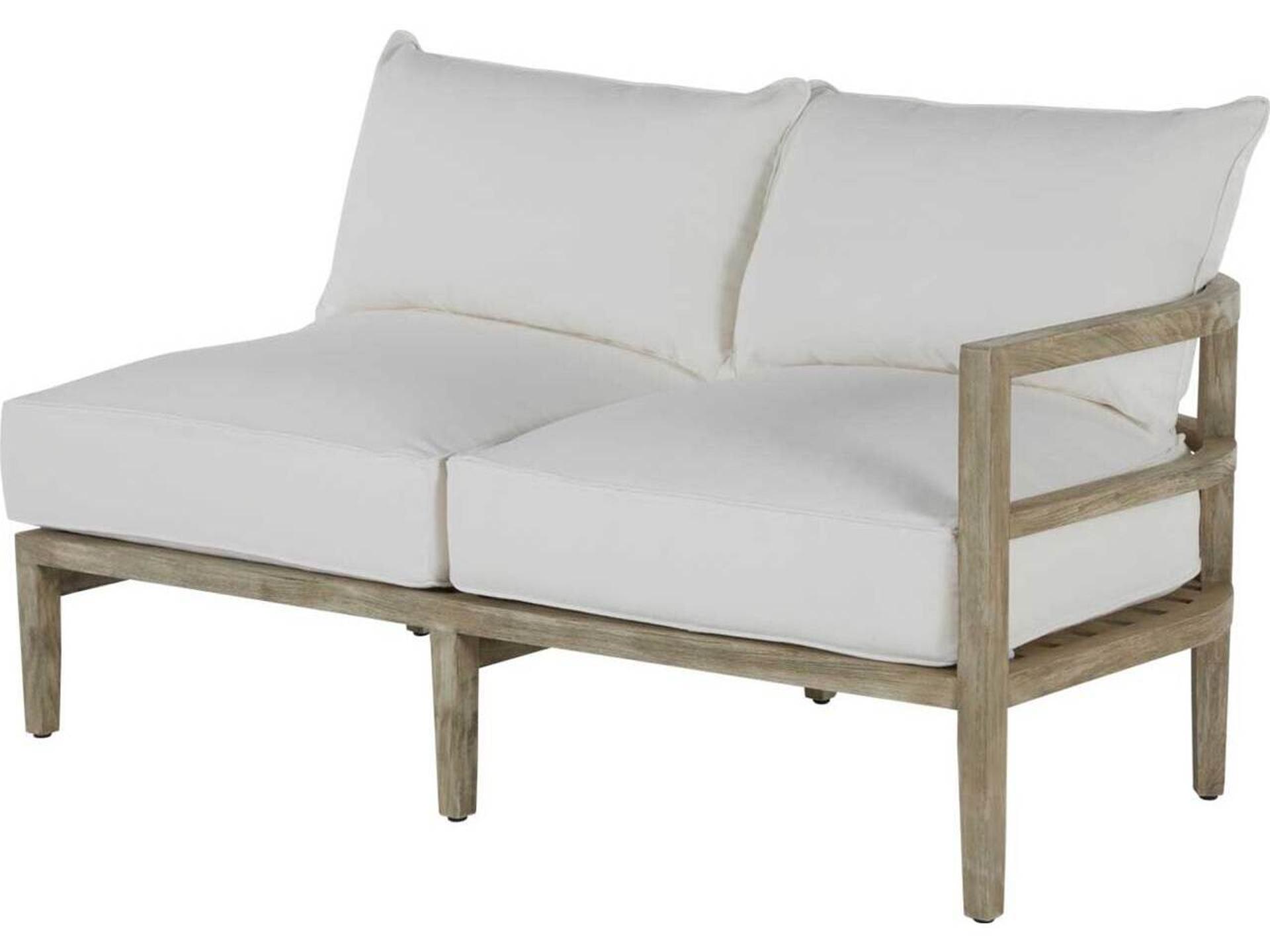 Santa Barbara Teak Natural Right Arm Facing Outdoor Loveseat