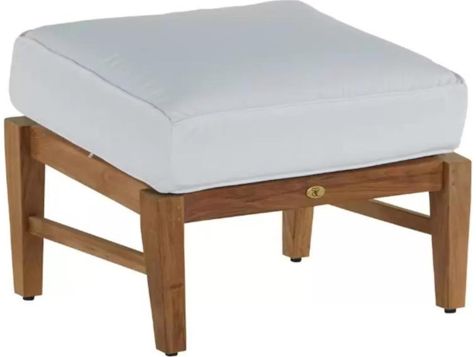 Croquet Teak Outdoor Ottoman Weather Resistant