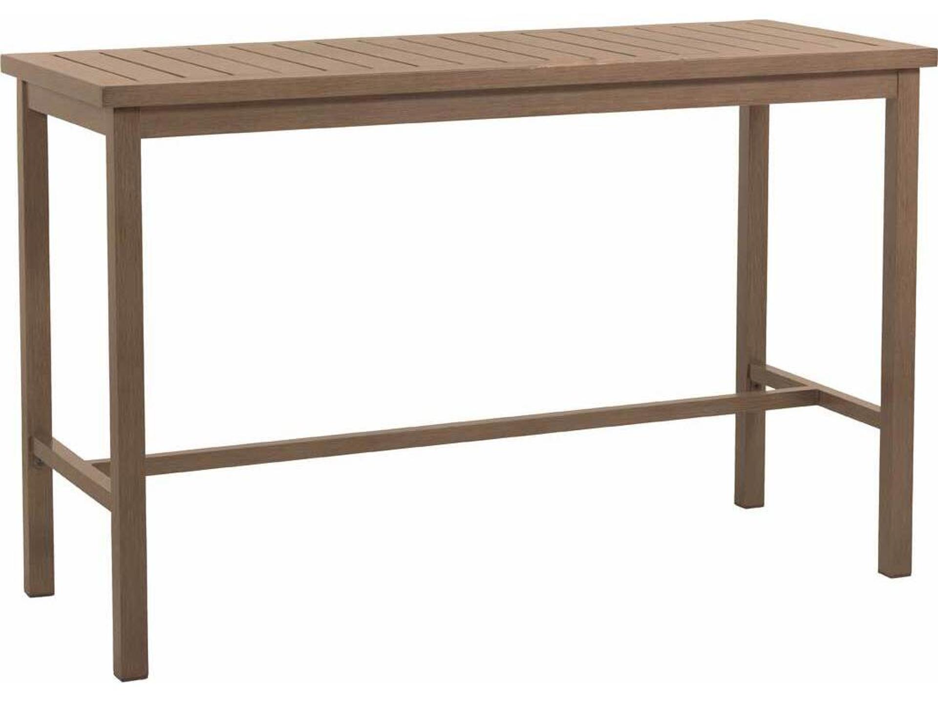 Club Aluminum Rectangular Outdoor Bar Table