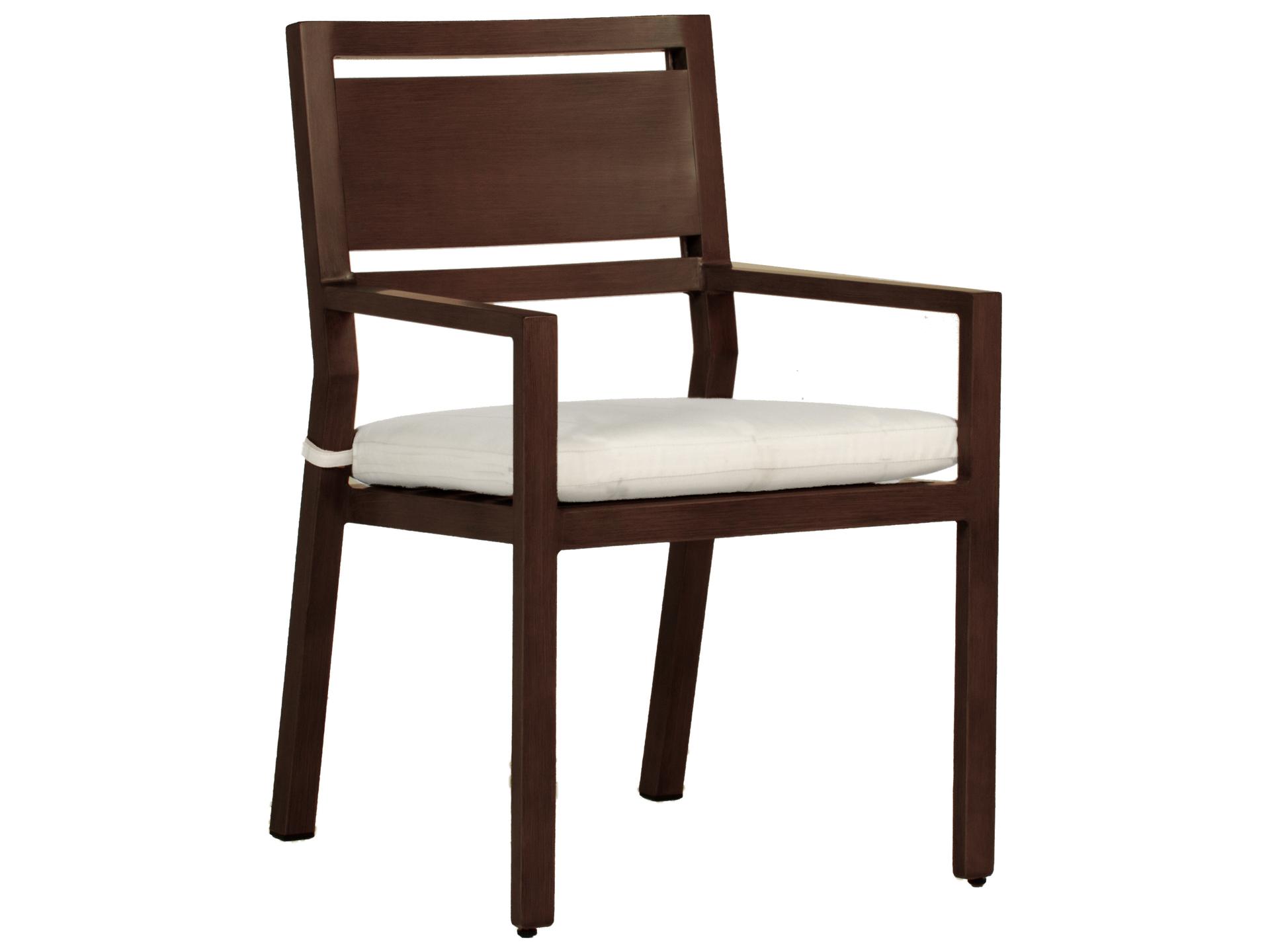 Avondale Aluminum Patio Dining Arm Chair with Cushion