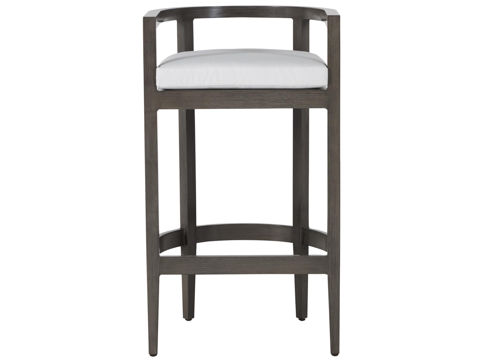 Summer Classics Santa Barbara Aluminum Slate Grey Outdoor Bar Stool