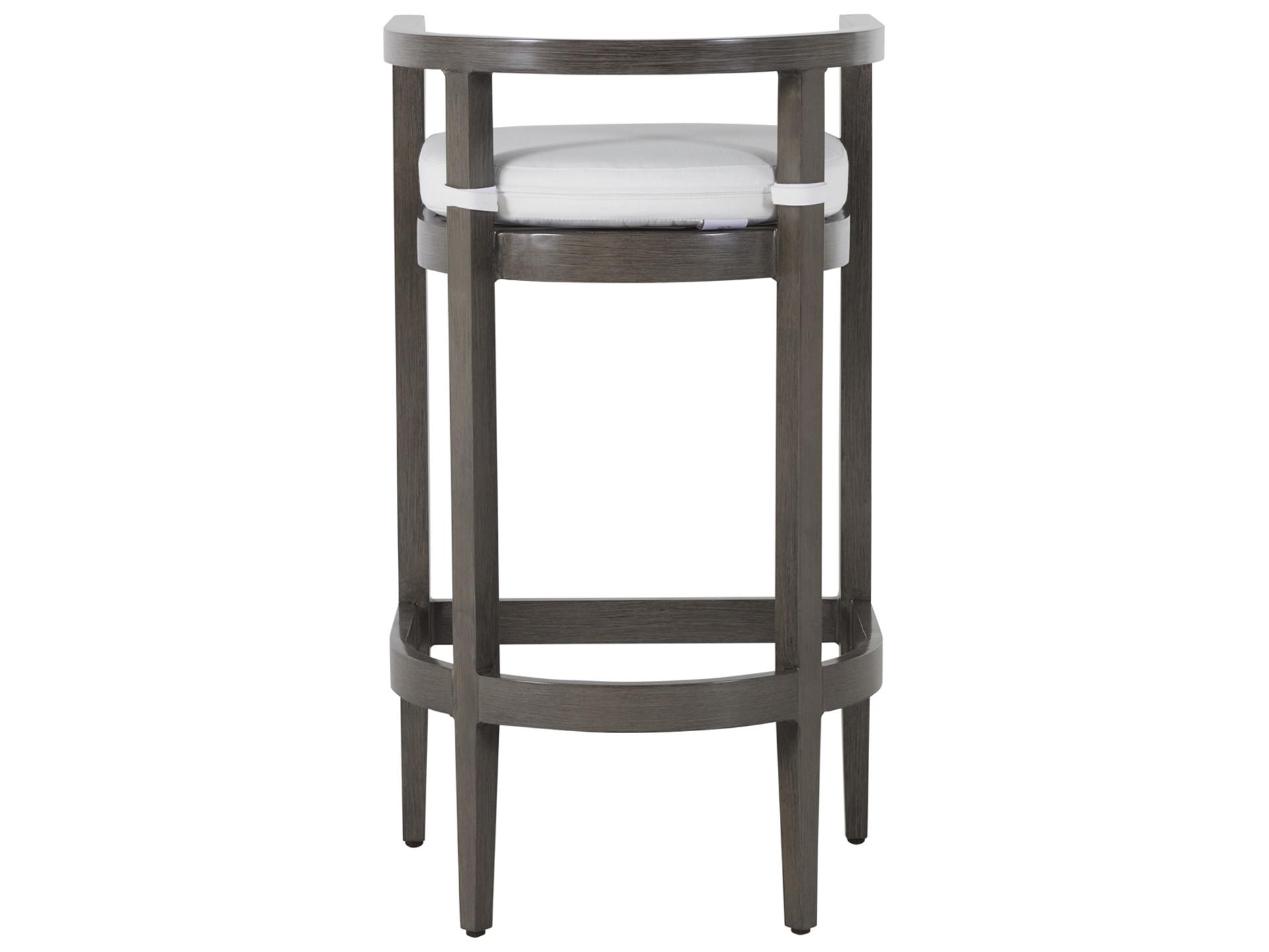 Summer Classics Santa Barbara Aluminum Slate Grey Outdoor Bar Stool