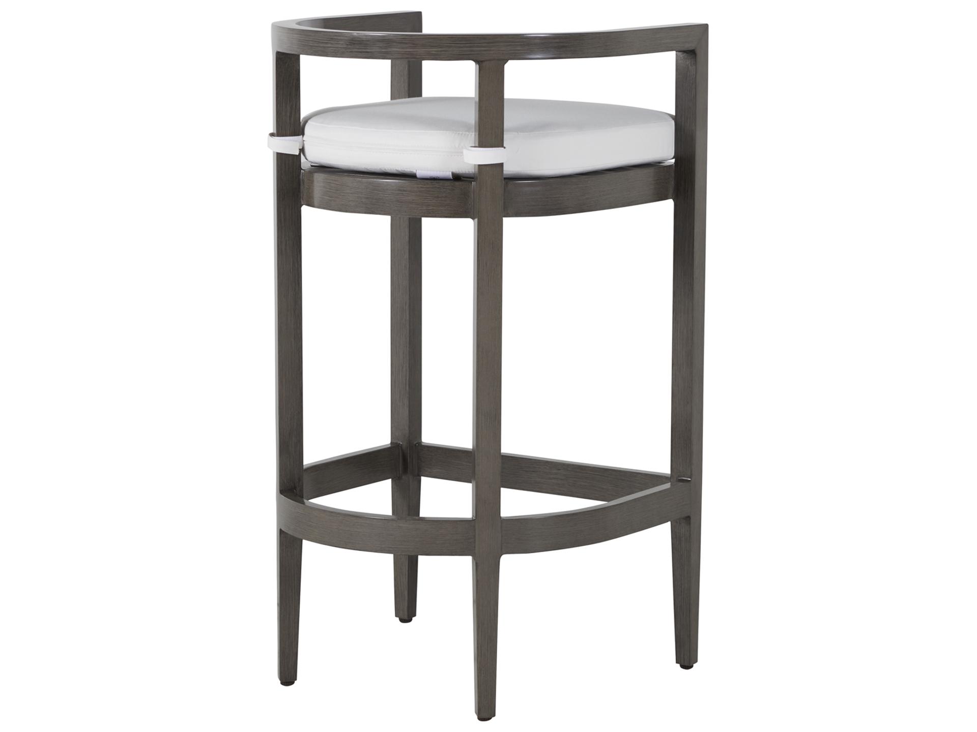 Summer Classics Santa Barbara Aluminum Slate Grey Outdoor Bar Stool