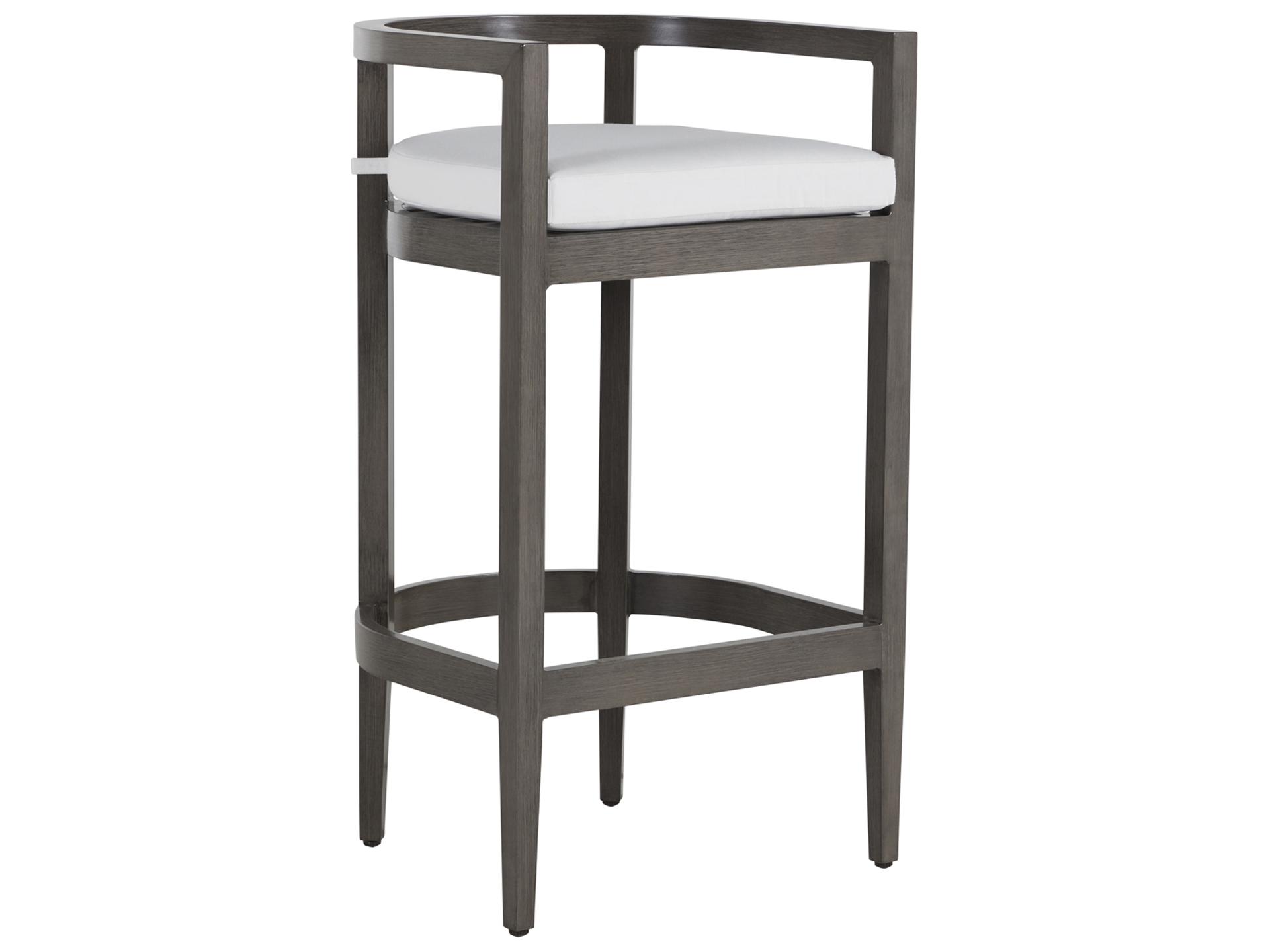 Summer Classics Santa Barbara Aluminum Slate Grey Outdoor Bar Stool