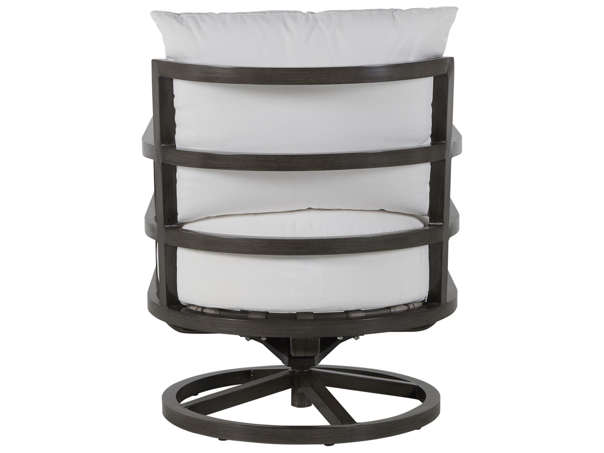 Summer Classics Santa Barbara Aluminum Slate Grey Swivel Rocker Outdoor Lounge Chair