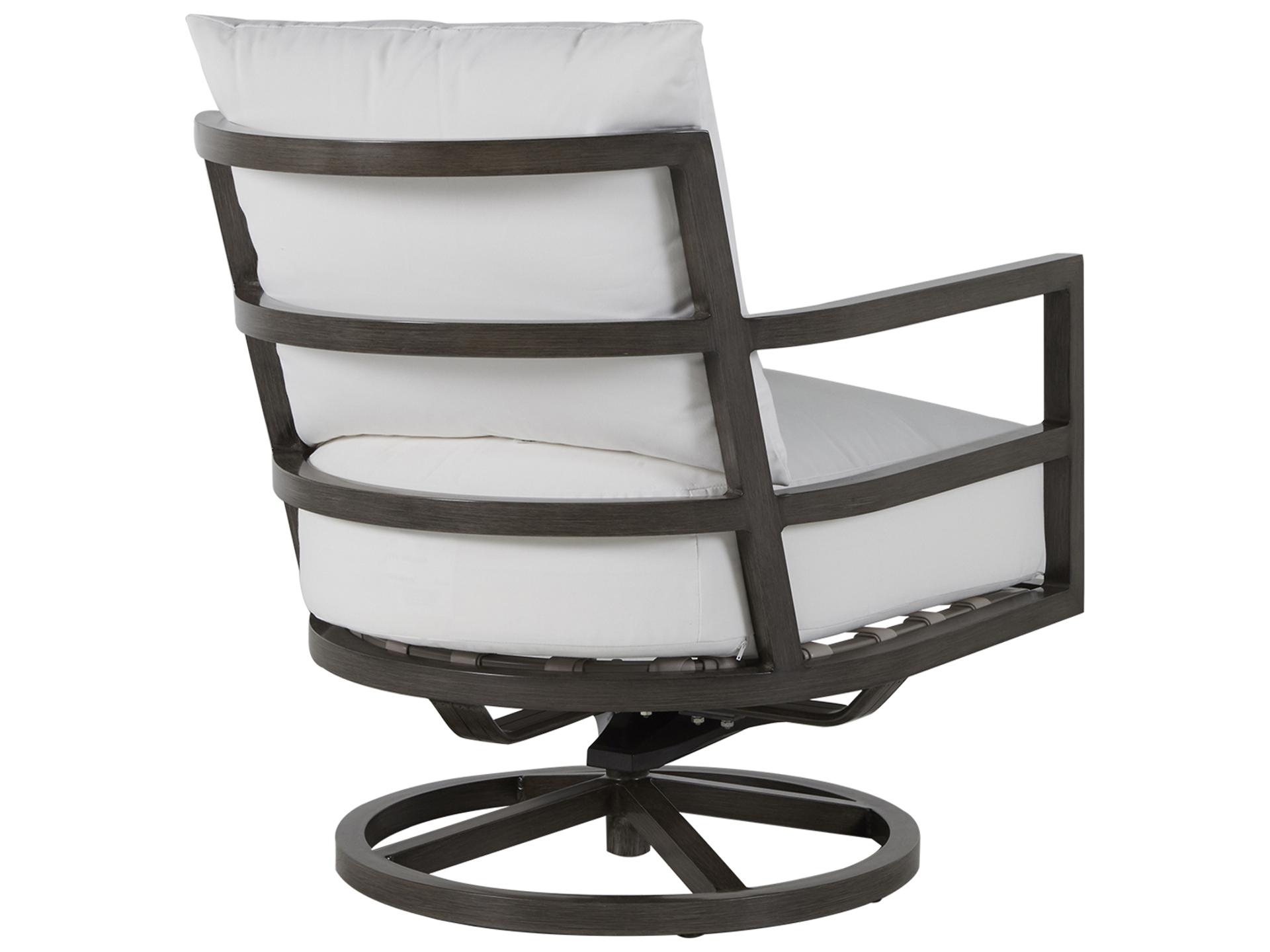 Summer Classics Santa Barbara Aluminum Slate Grey Swivel Rocker Outdoor Lounge Chair