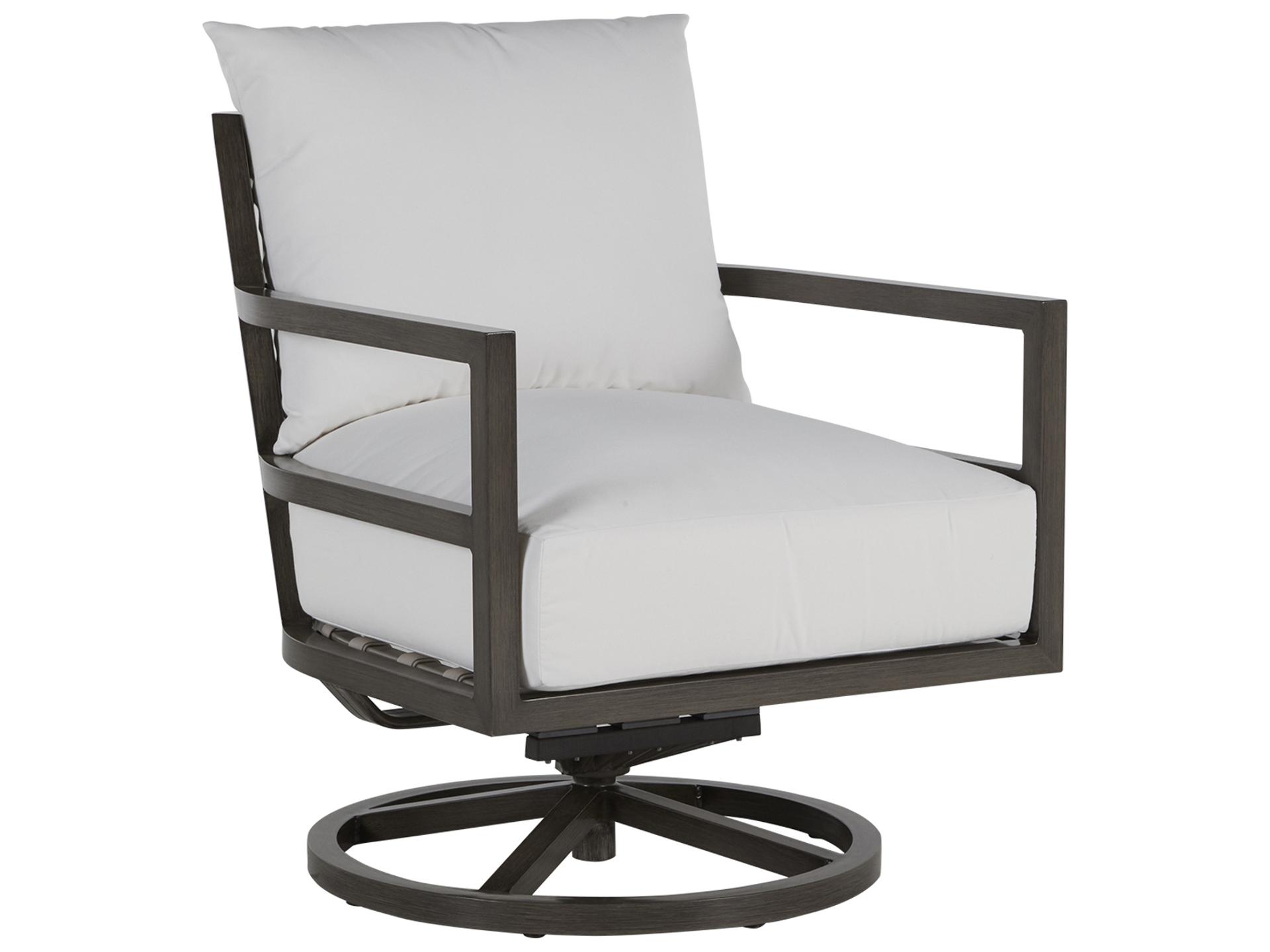 Summer Classics Santa Barbara Aluminum Slate Grey Swivel Rocker Outdoor Lounge Chair