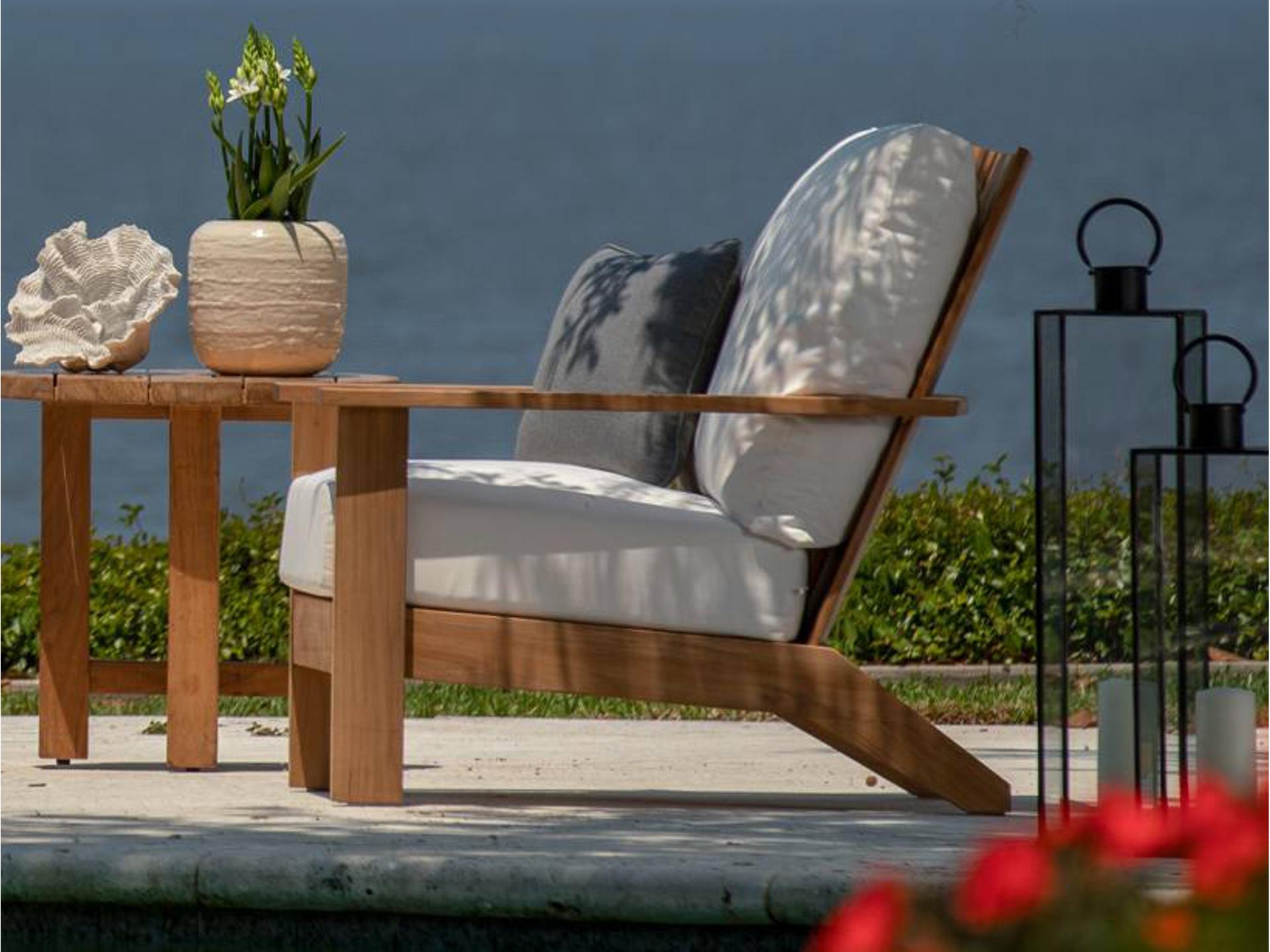 Ashland Adirondack Teak Cushion Patio Lounge Set