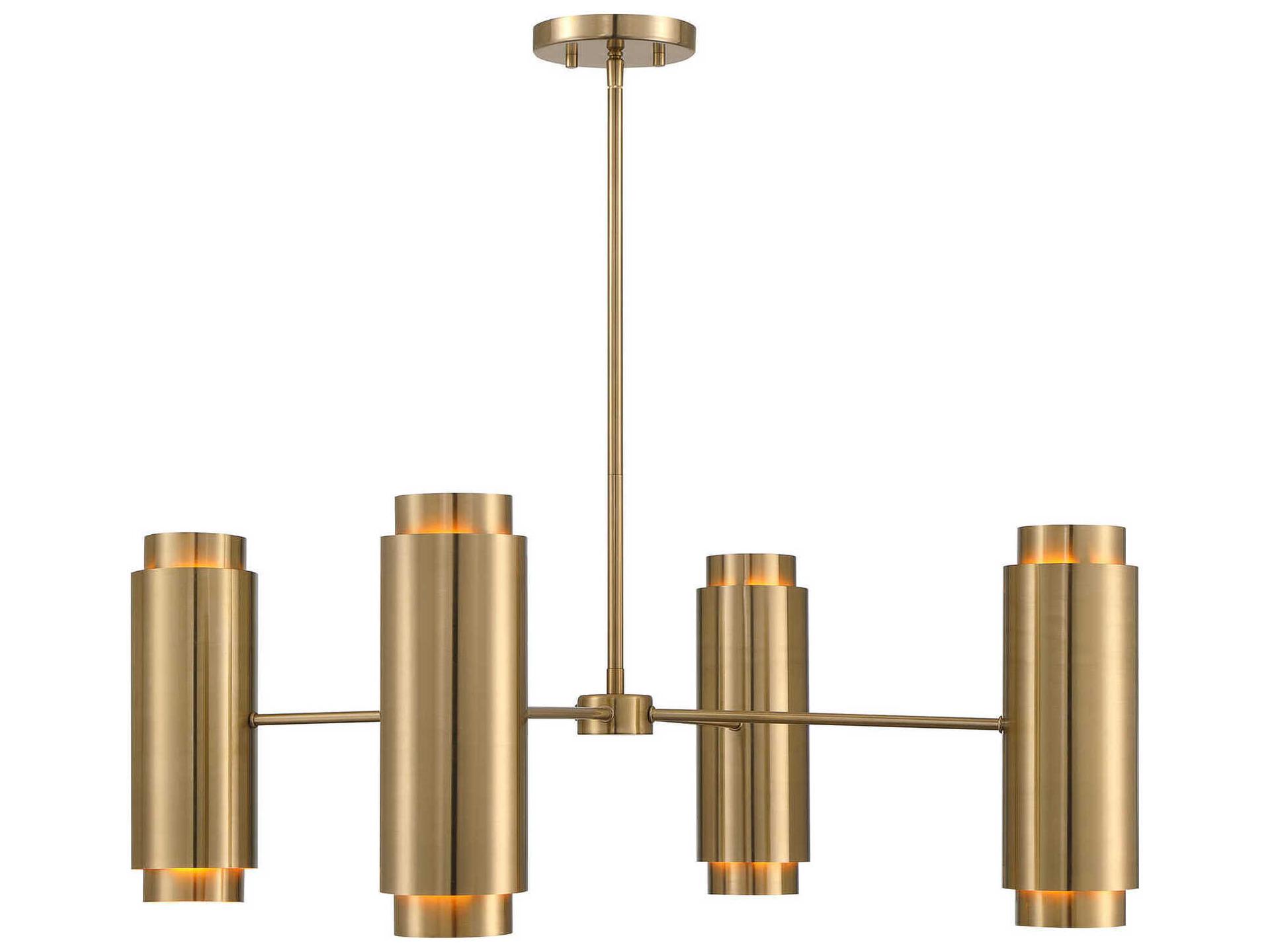Lio 8-Light Chandelier in Noble Brass