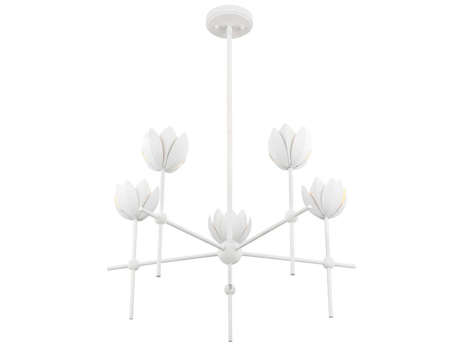 Savoy House Meridian 5-Light Bisque White Chandelier
