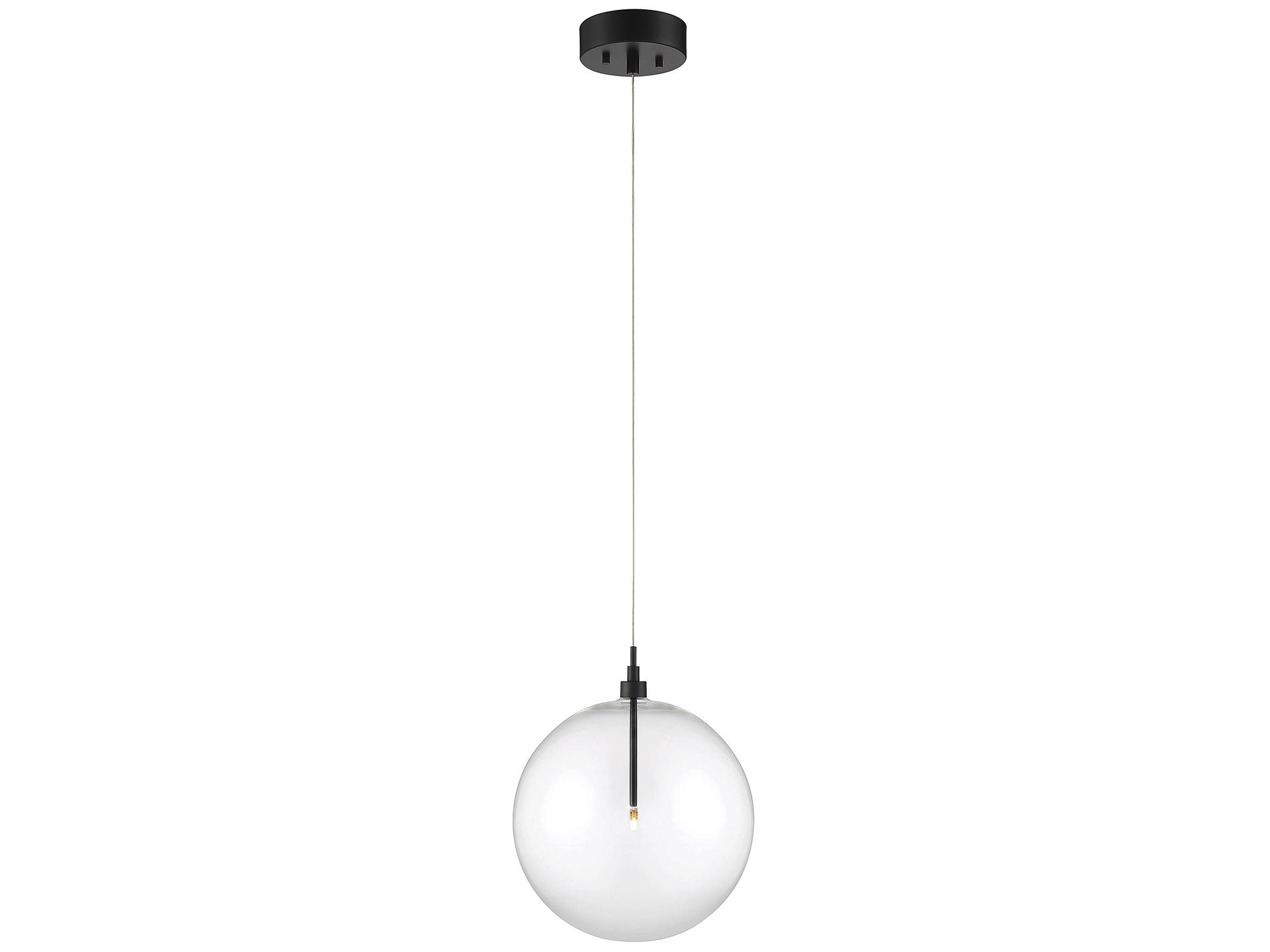 Meridian 1-Light Orb LED Pendant Light in Oil Rubbed Bronze