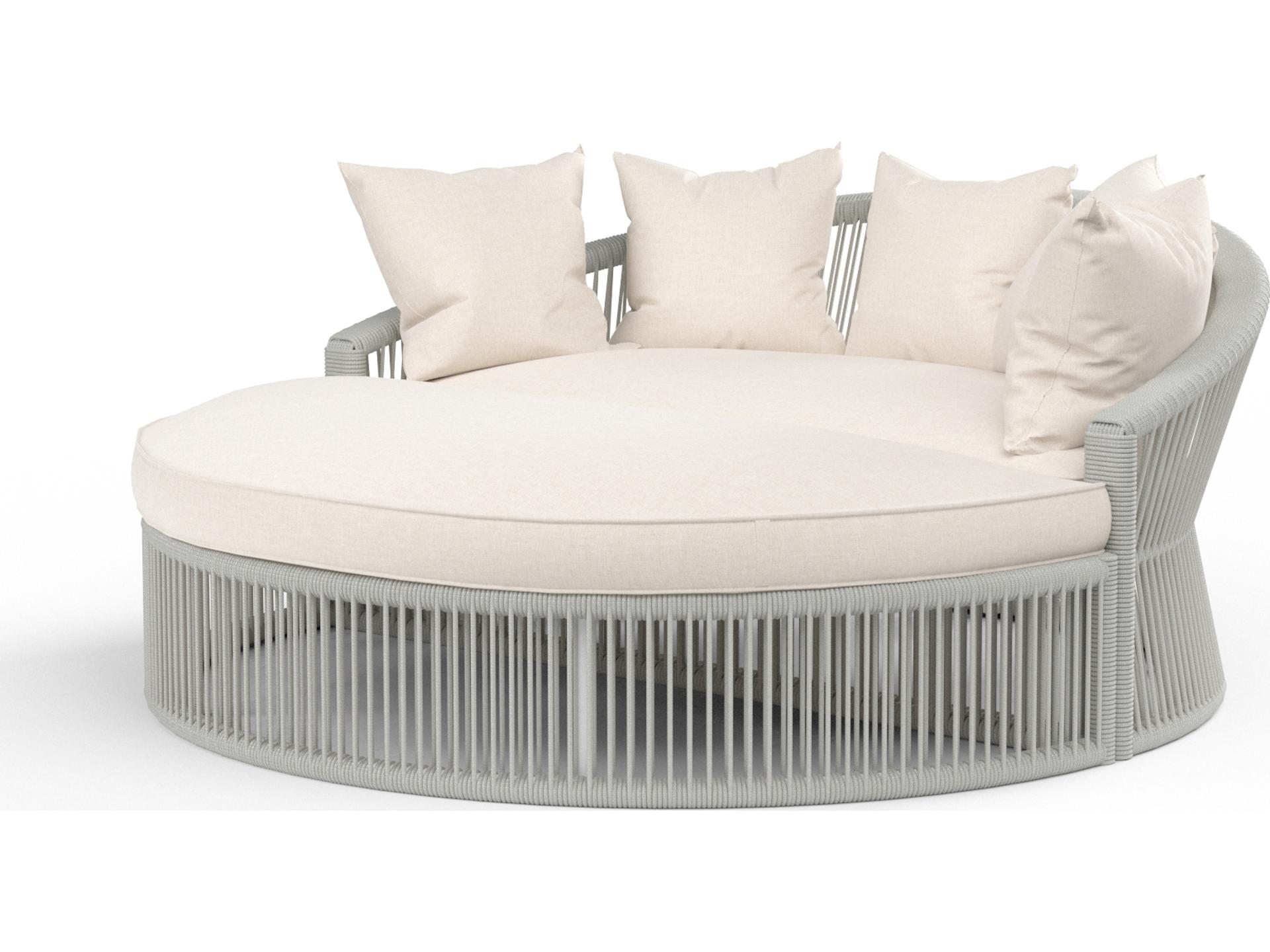 Miami Rope Charcoal Outdoor Patio Daybed in Echo Ash